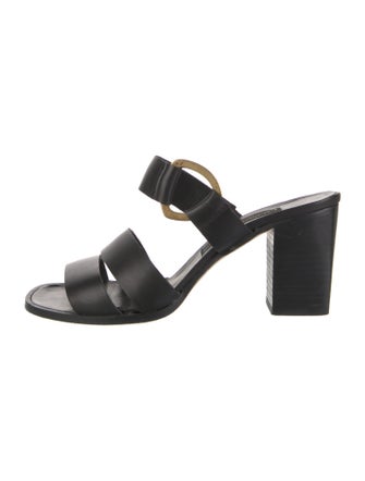 Donna Karan Leather Slides