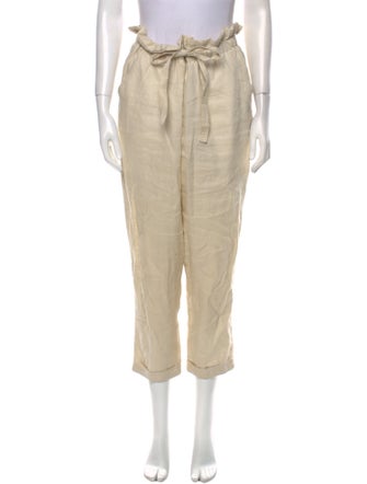 Donna Karan Linen Straight Leg Pants
