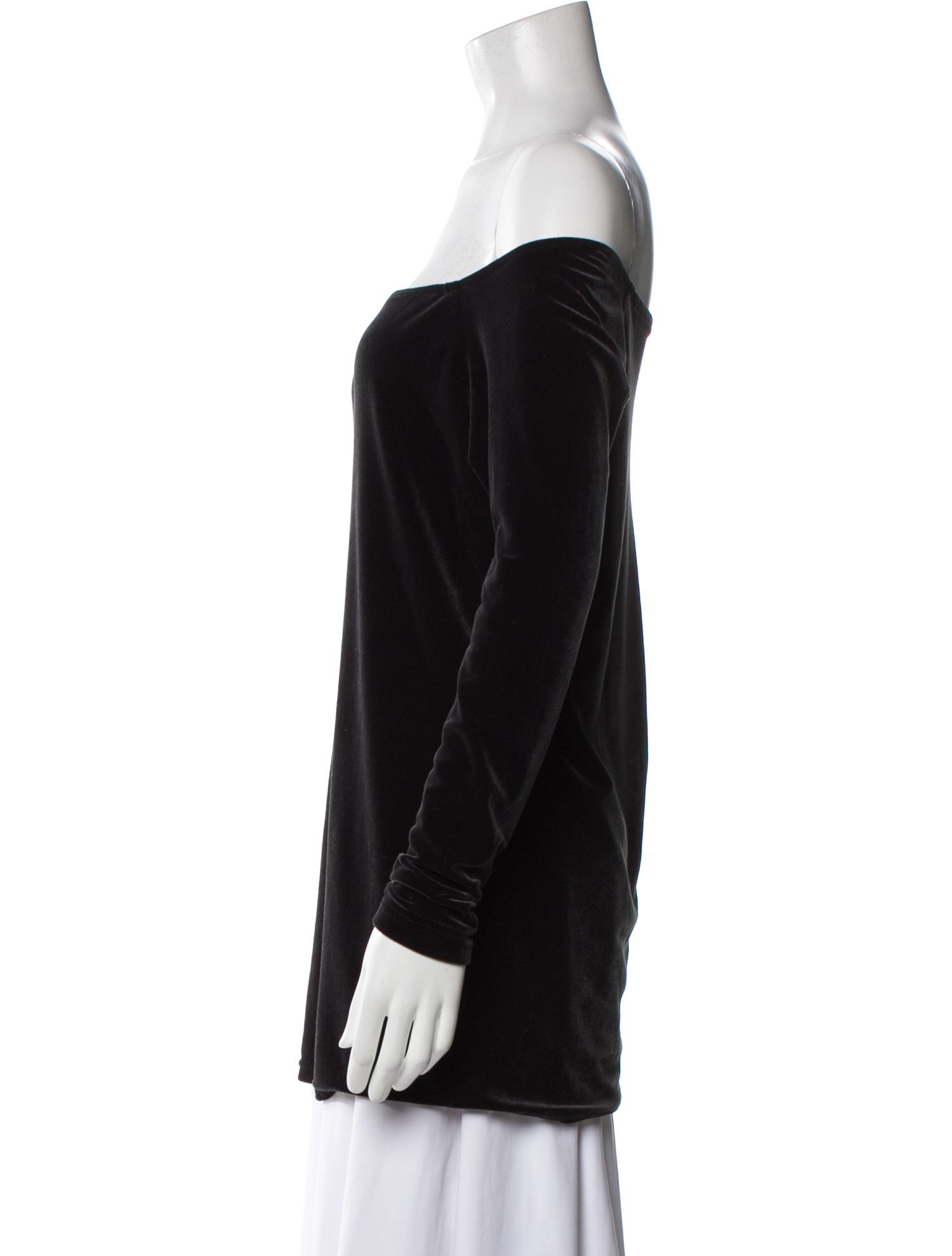 Donna Karan Off-The-Shoulder Long Sleeve Tunic