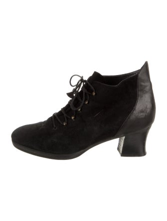 Donna Karan Suede Lace-Up Boots