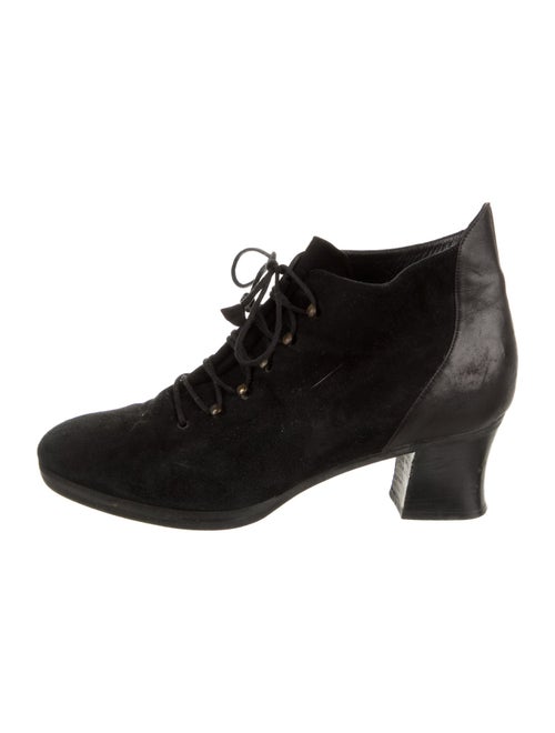 Donna Karan Suede Lace-Up Boots