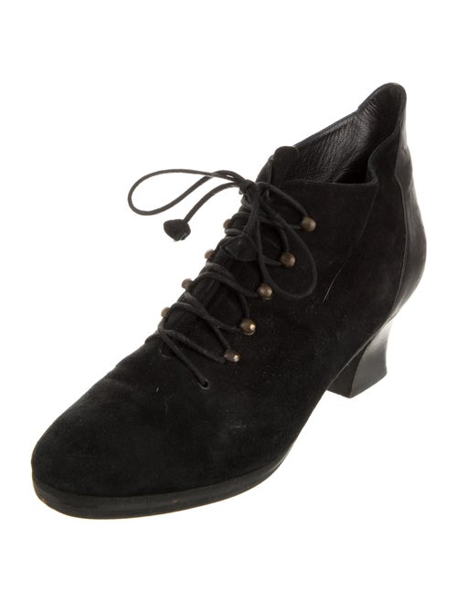 Donna Karan Suede Lace-Up Boots