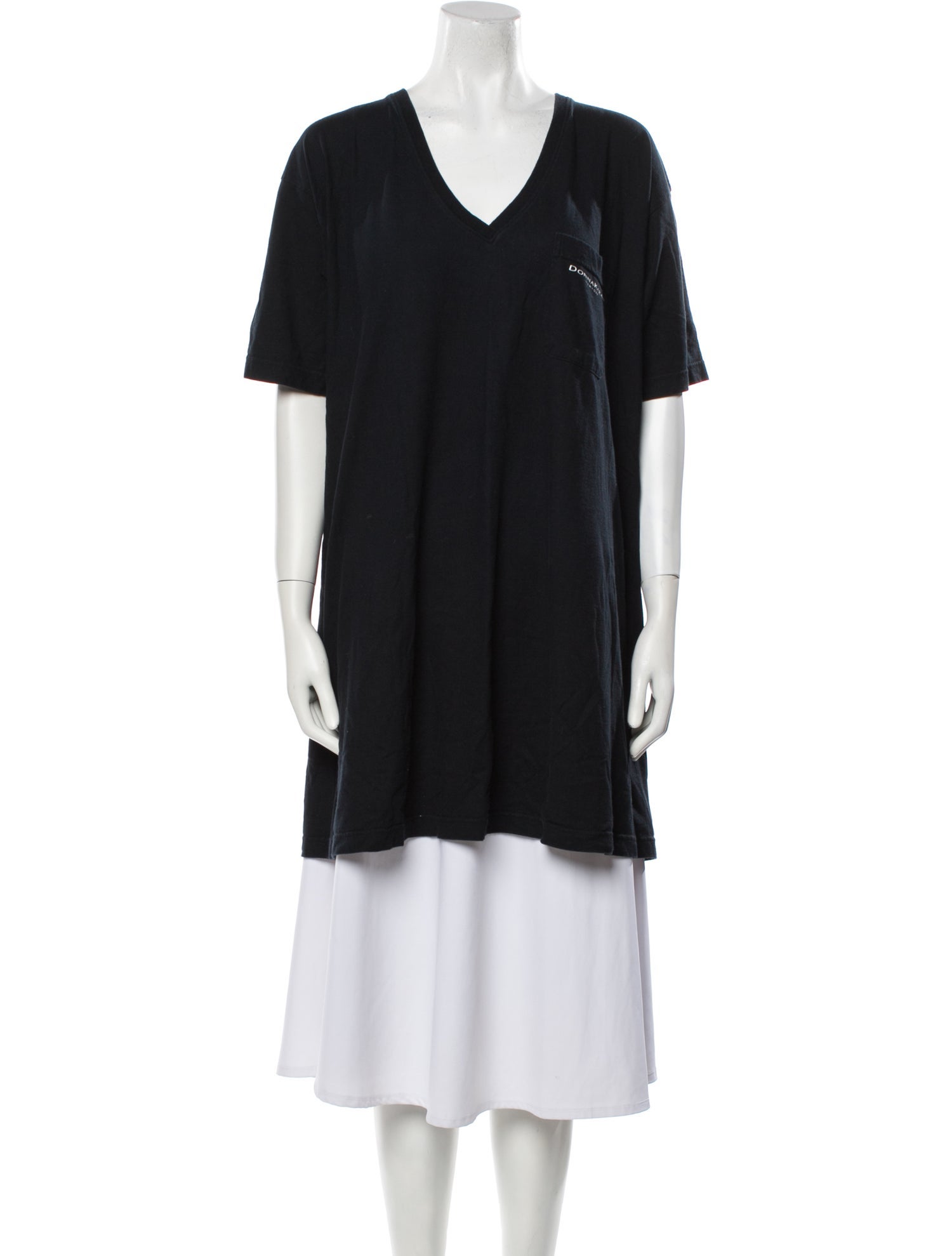 Donna Karan V-Neck Short Sleeve Tunic