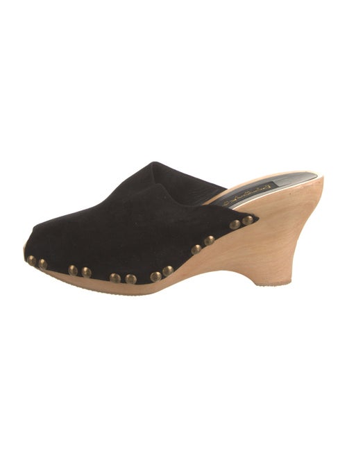 Donna Karan Suede Studded Accents Mules
