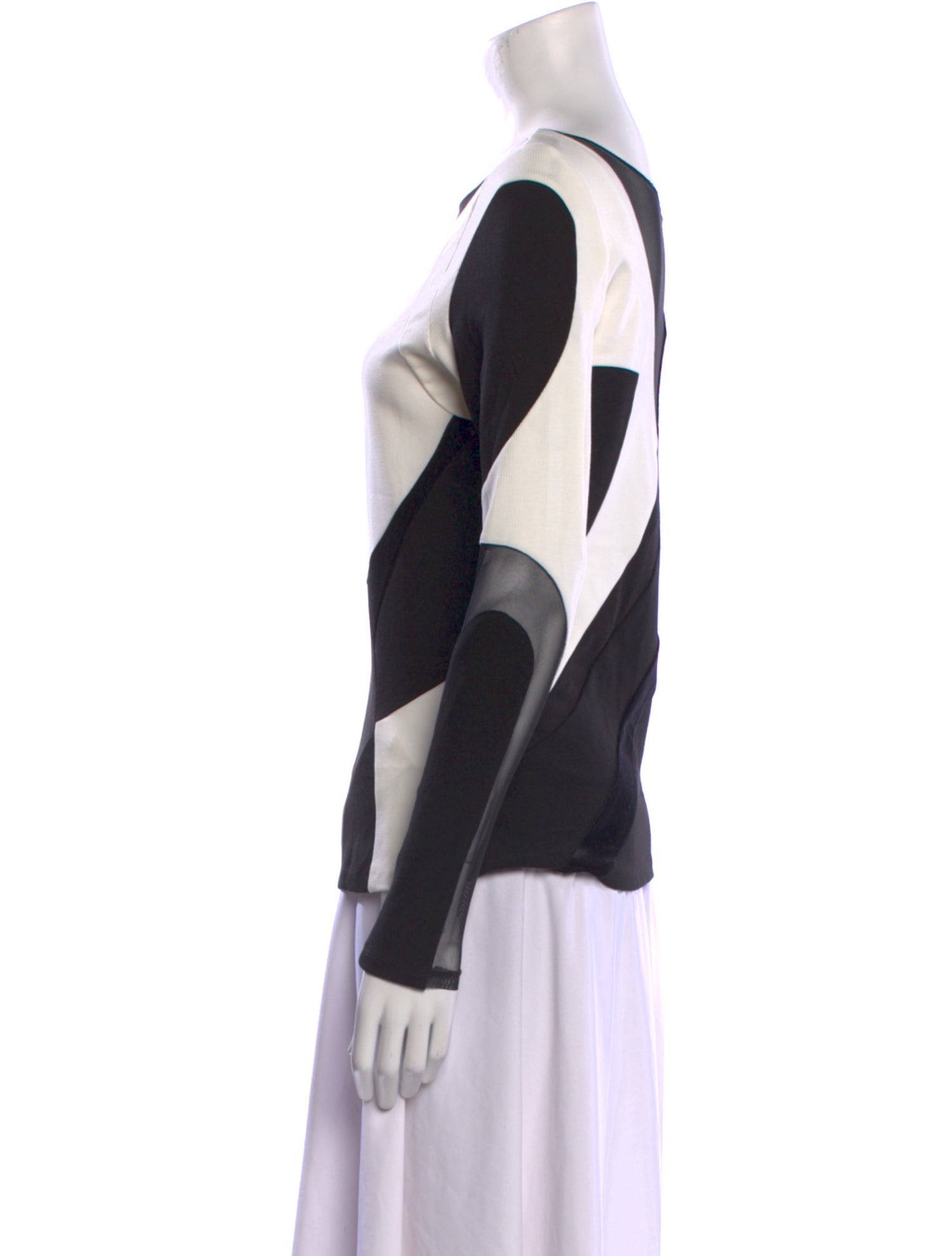 Donna Karan Printed Scoop Neck Top