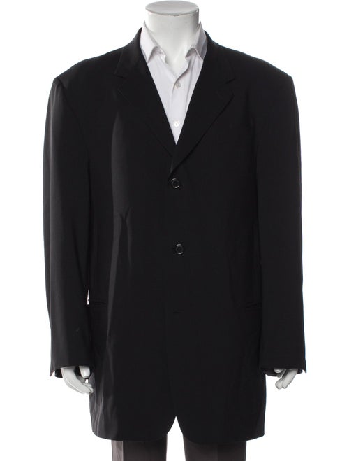 Donna Karan Wool Pleated Accents Blazer