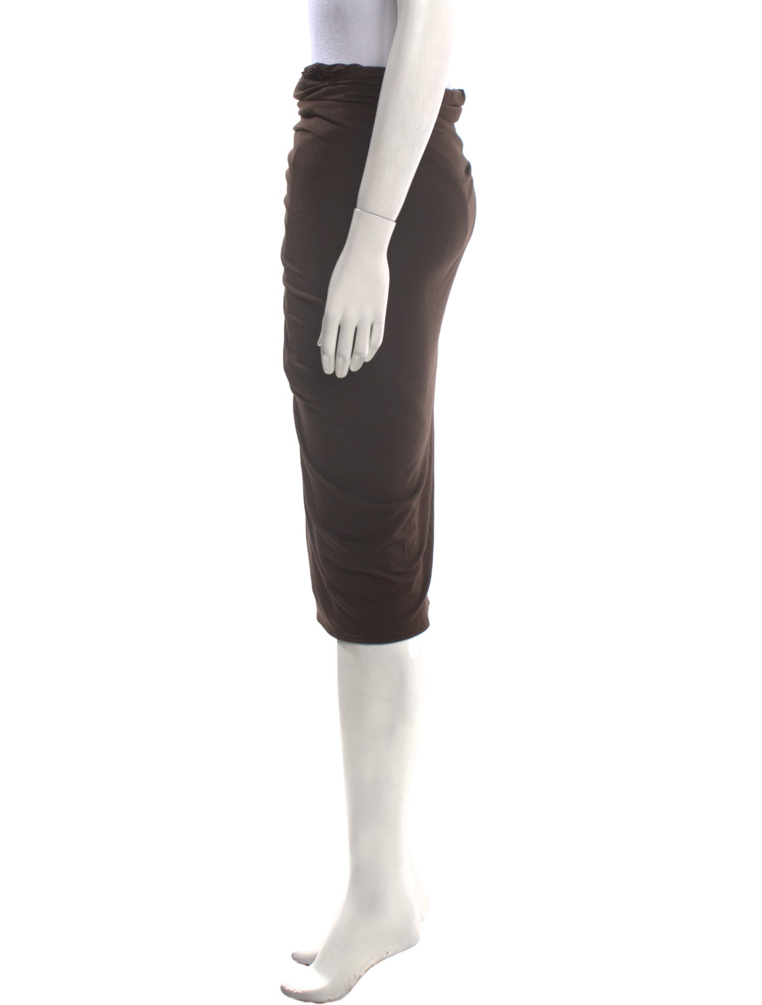 Donna Karan Ruffle Embellishment Midi Length Skirt