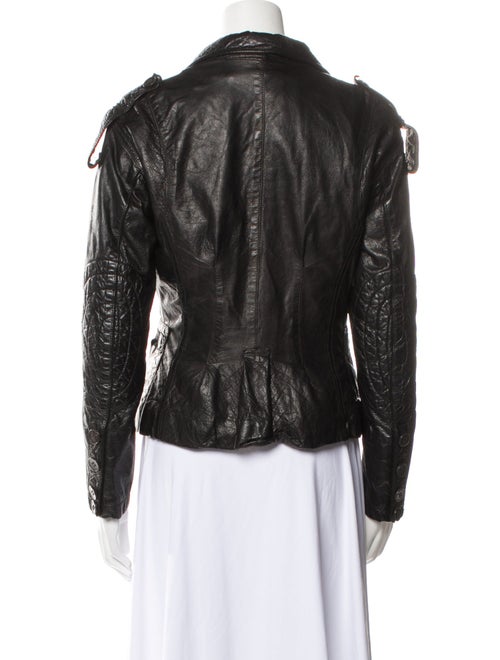 Donna Karan Leather Biker Jacket