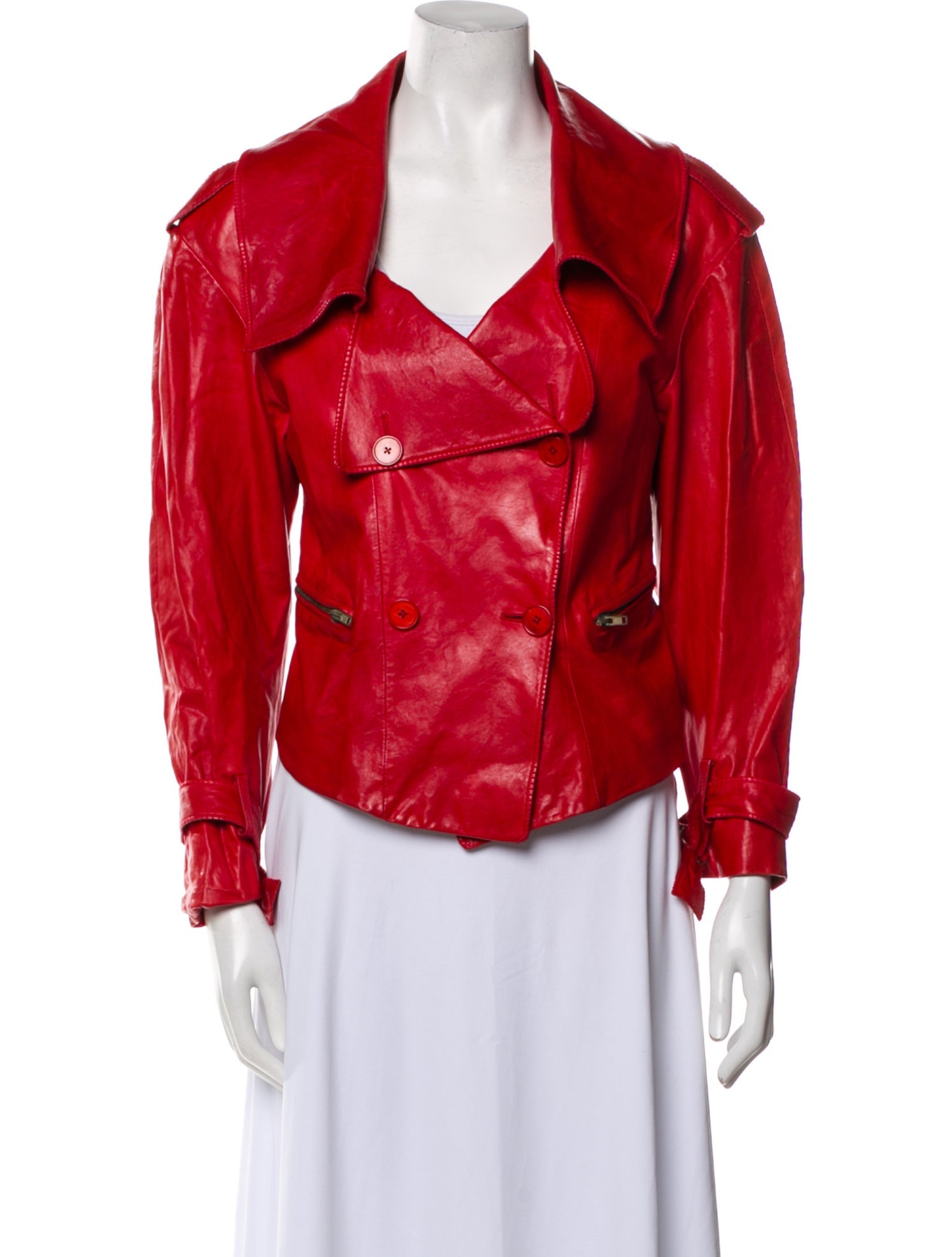 Donna Karan Leather Biker Jacket