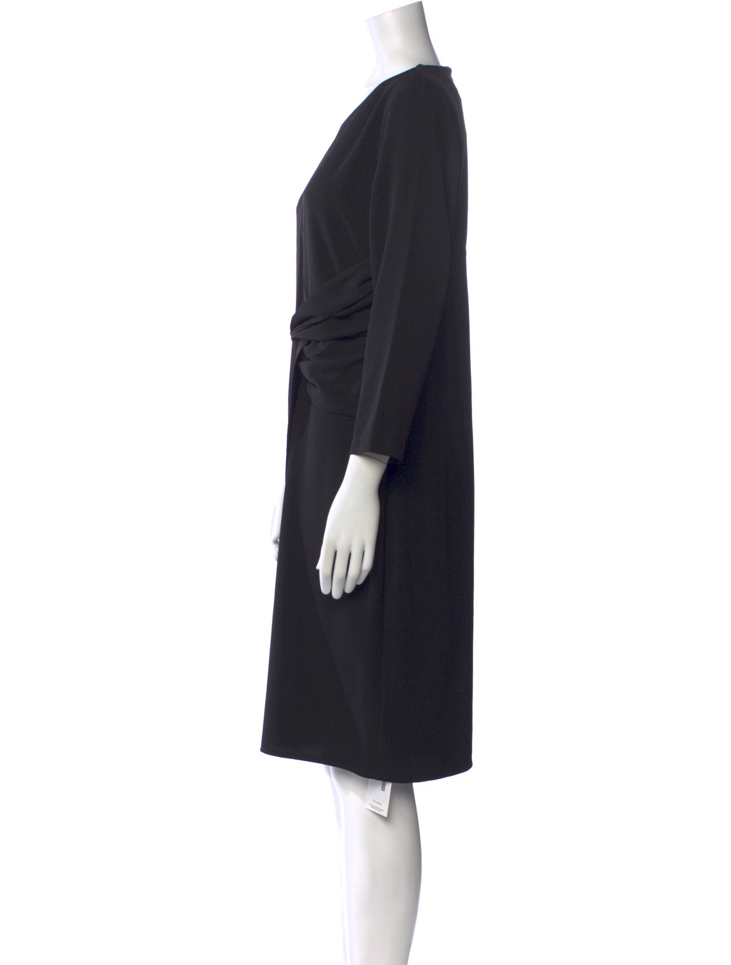 Max Mara V-Neck Mini Dress - Black Dresses, Clothing