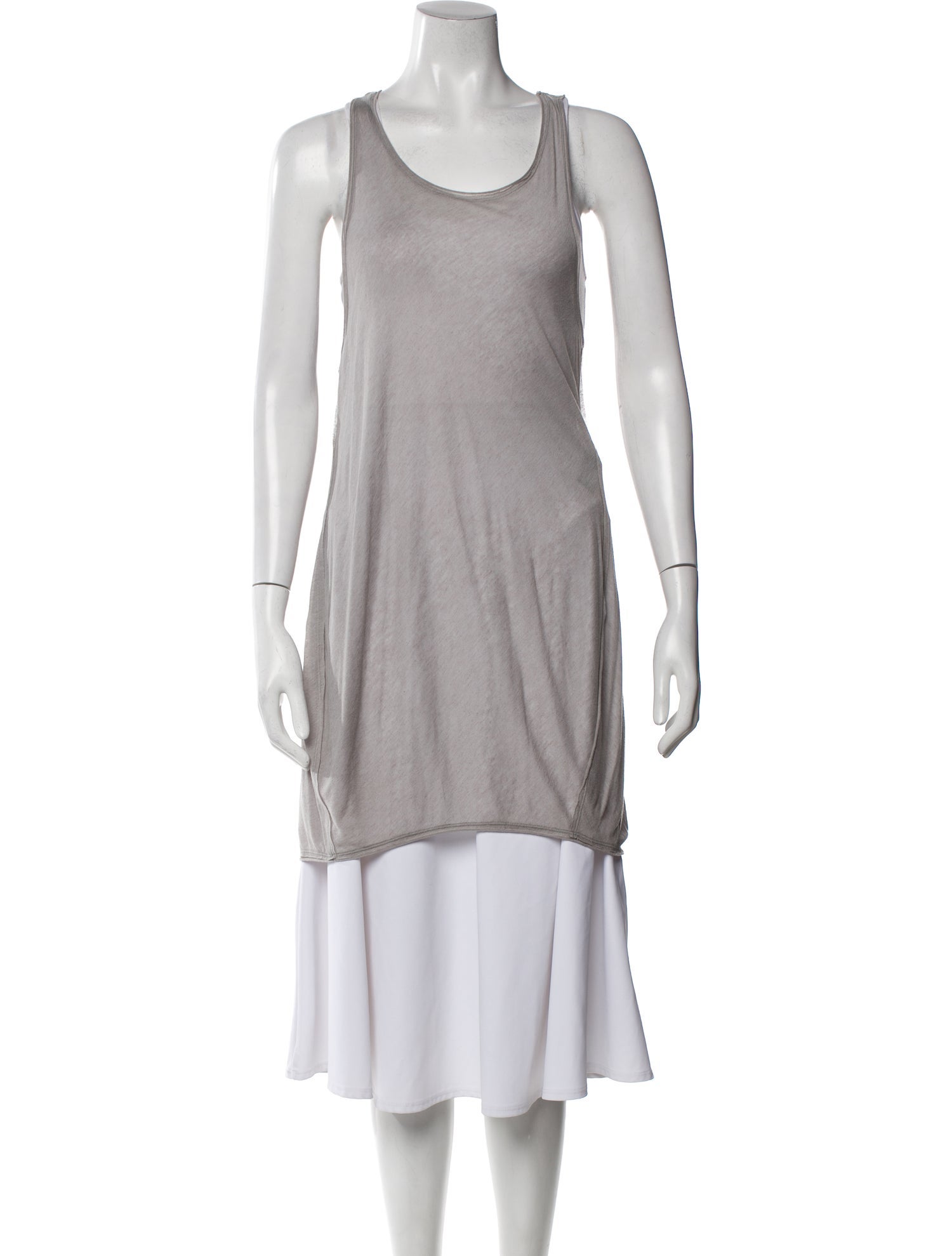 Donna Karan Scoop Neck Sleeveless Tunic