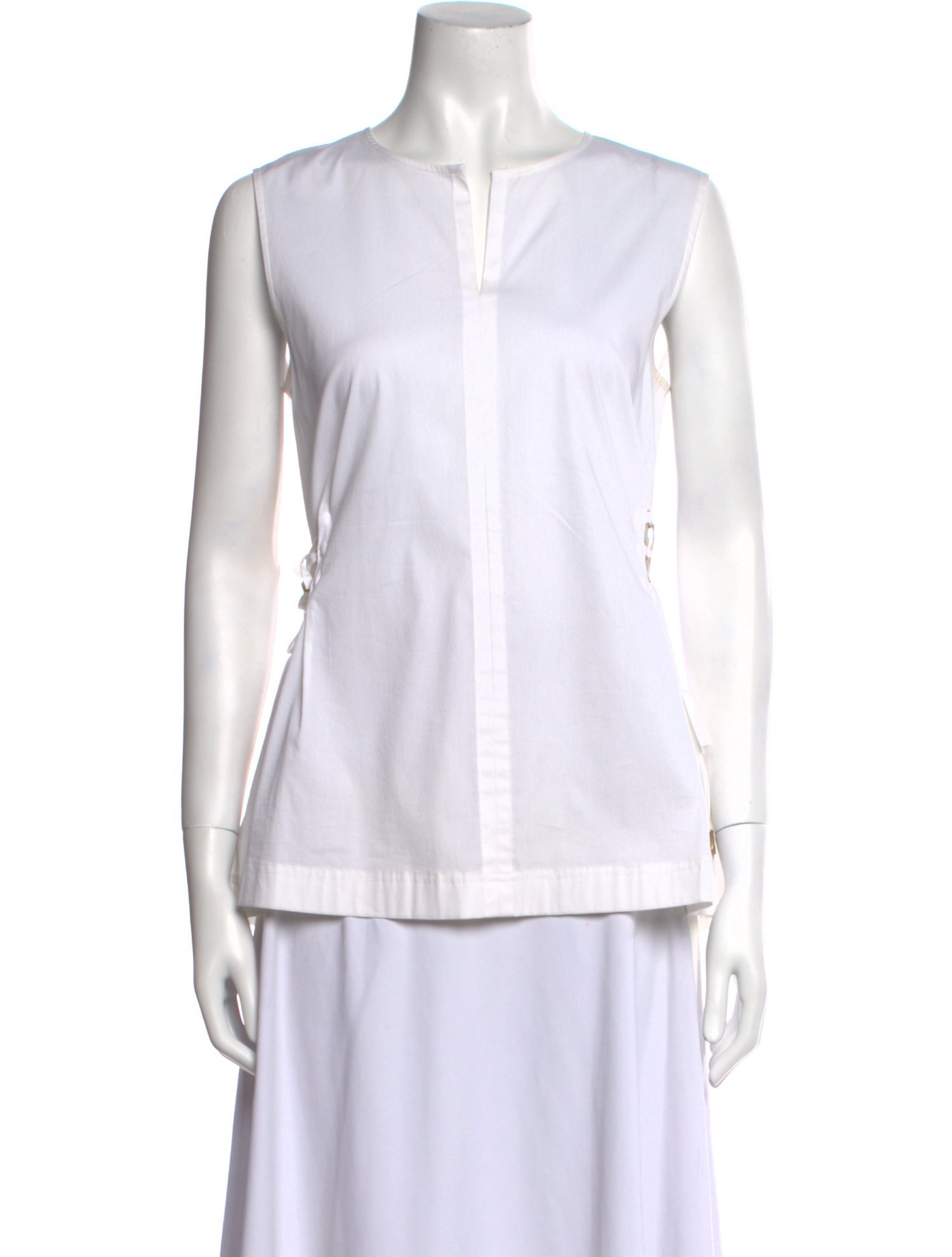 Donna Karan V-Neck Sleeveless Tunic