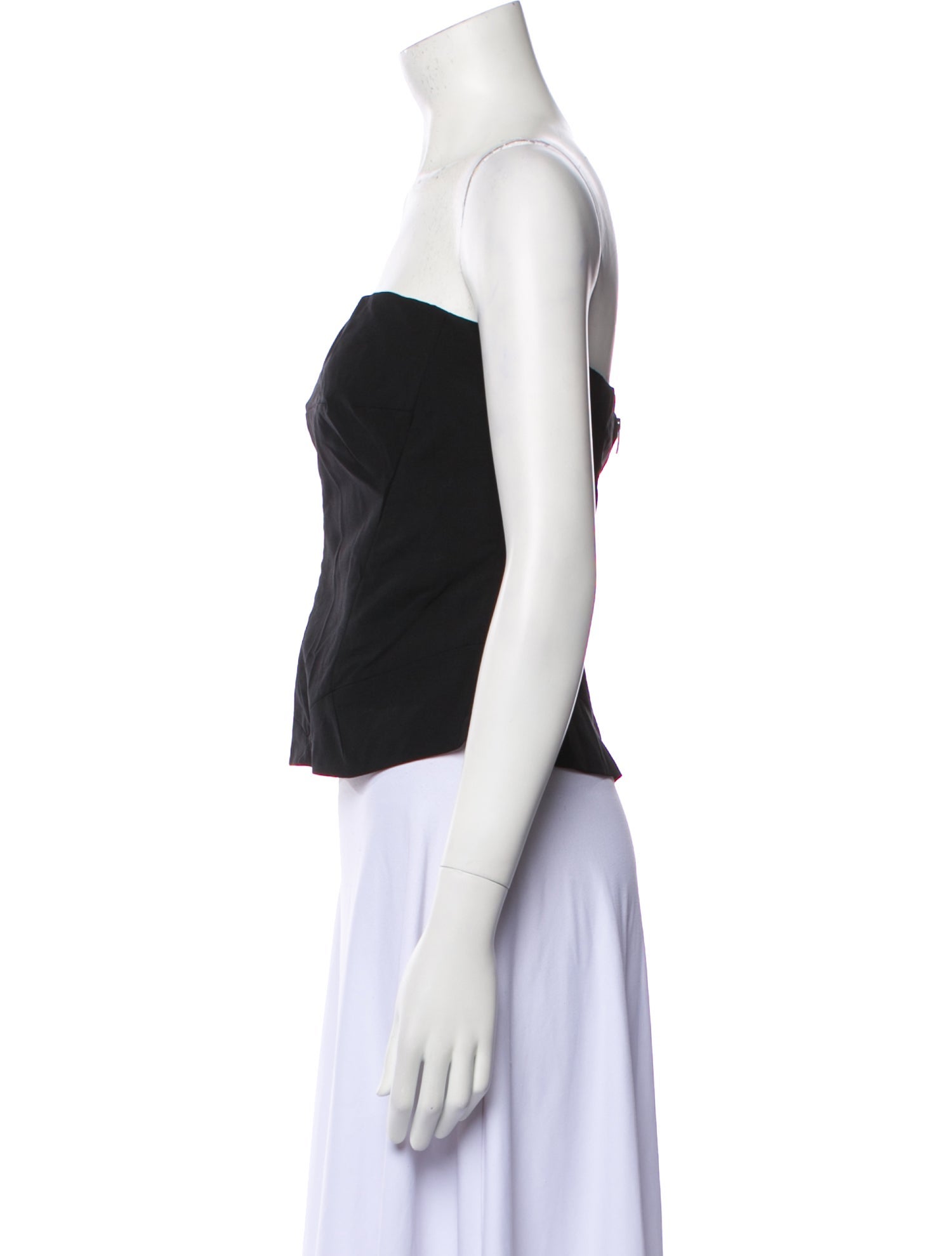 Donna Karan Wool Strapless Crop Top