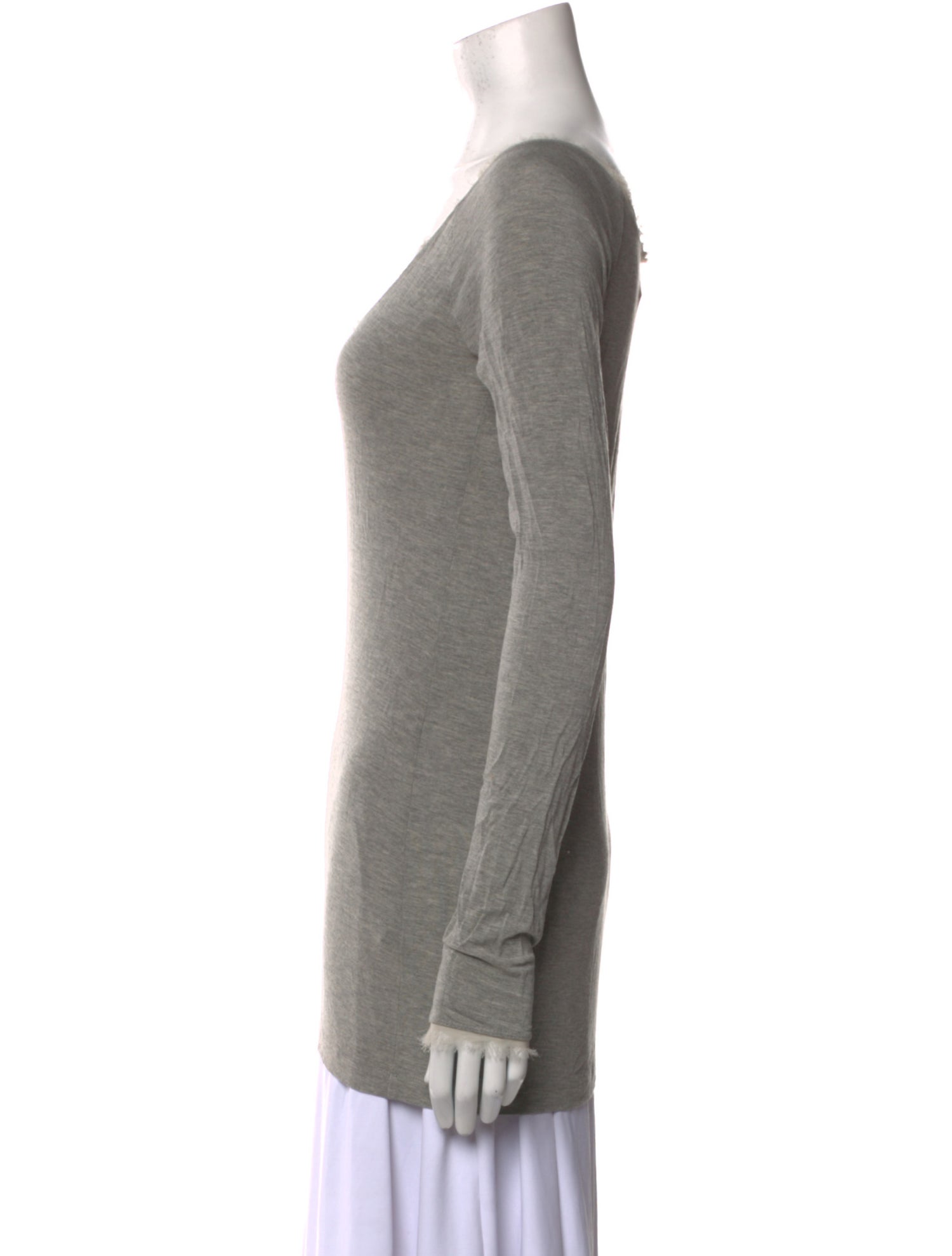 Donna Karan Scoop Neck Long Sleeve T-Shirt