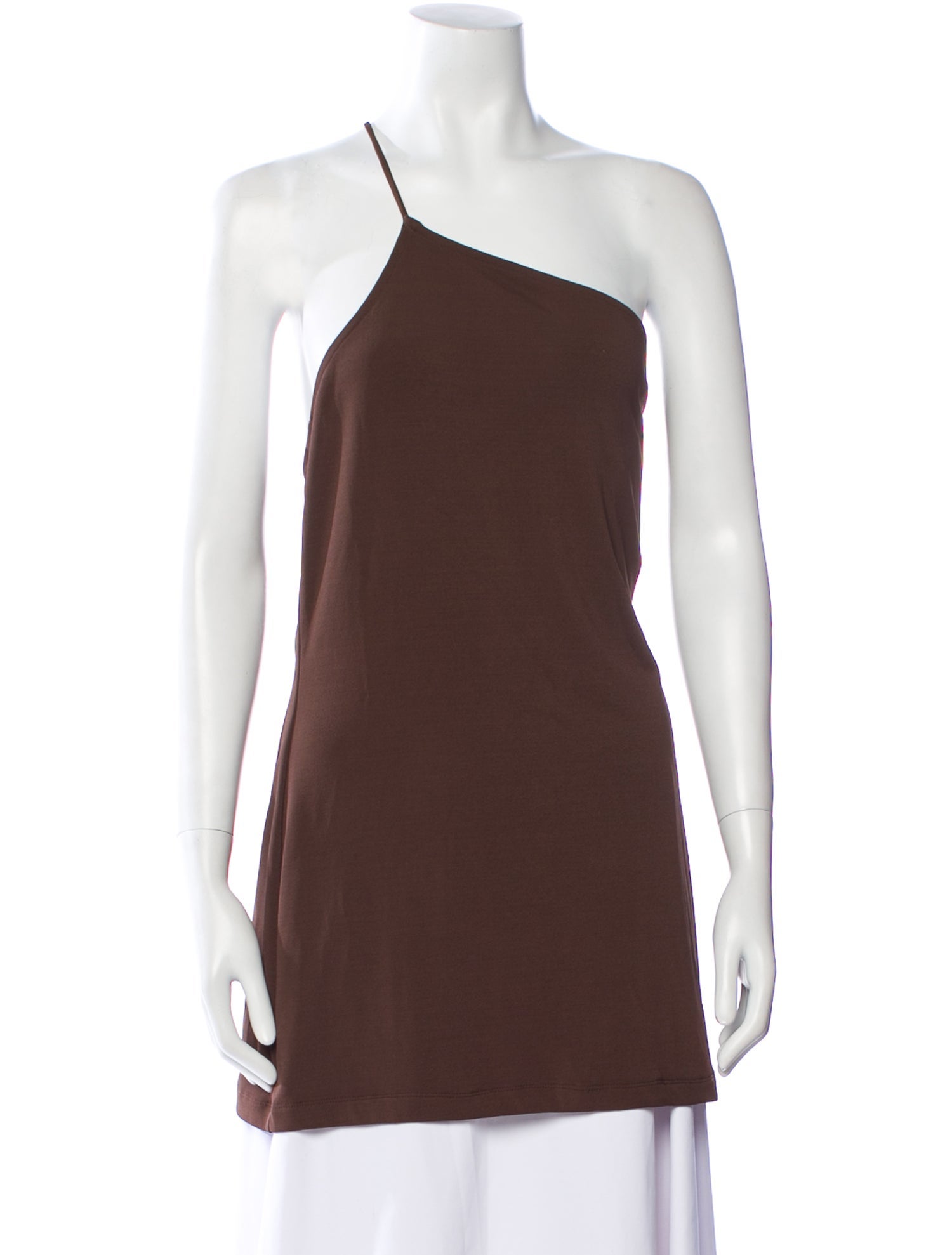Donna Karan One-Shoulder Sleeveless Tunic