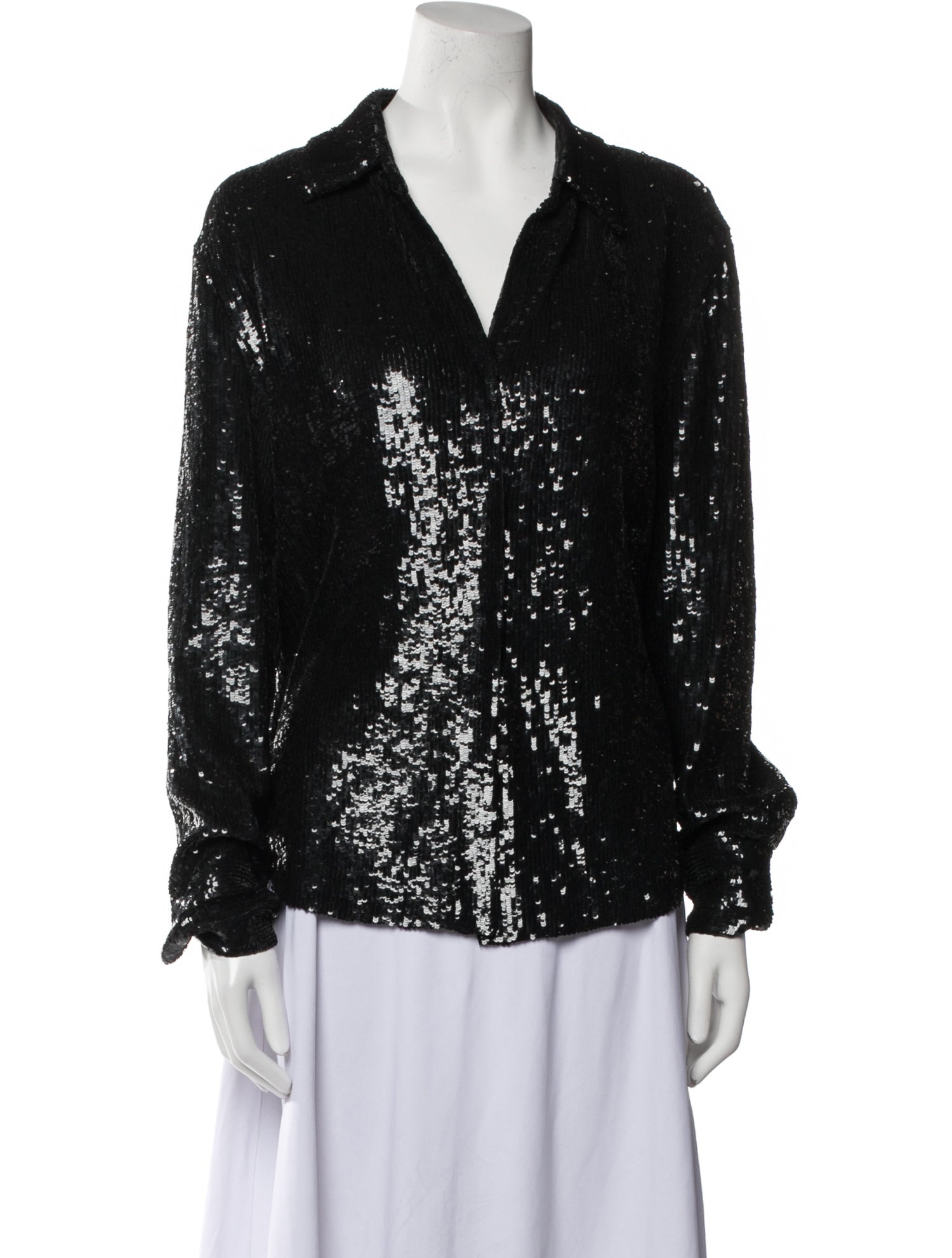 Donna Karan Nylon Long Sleeve Blouse