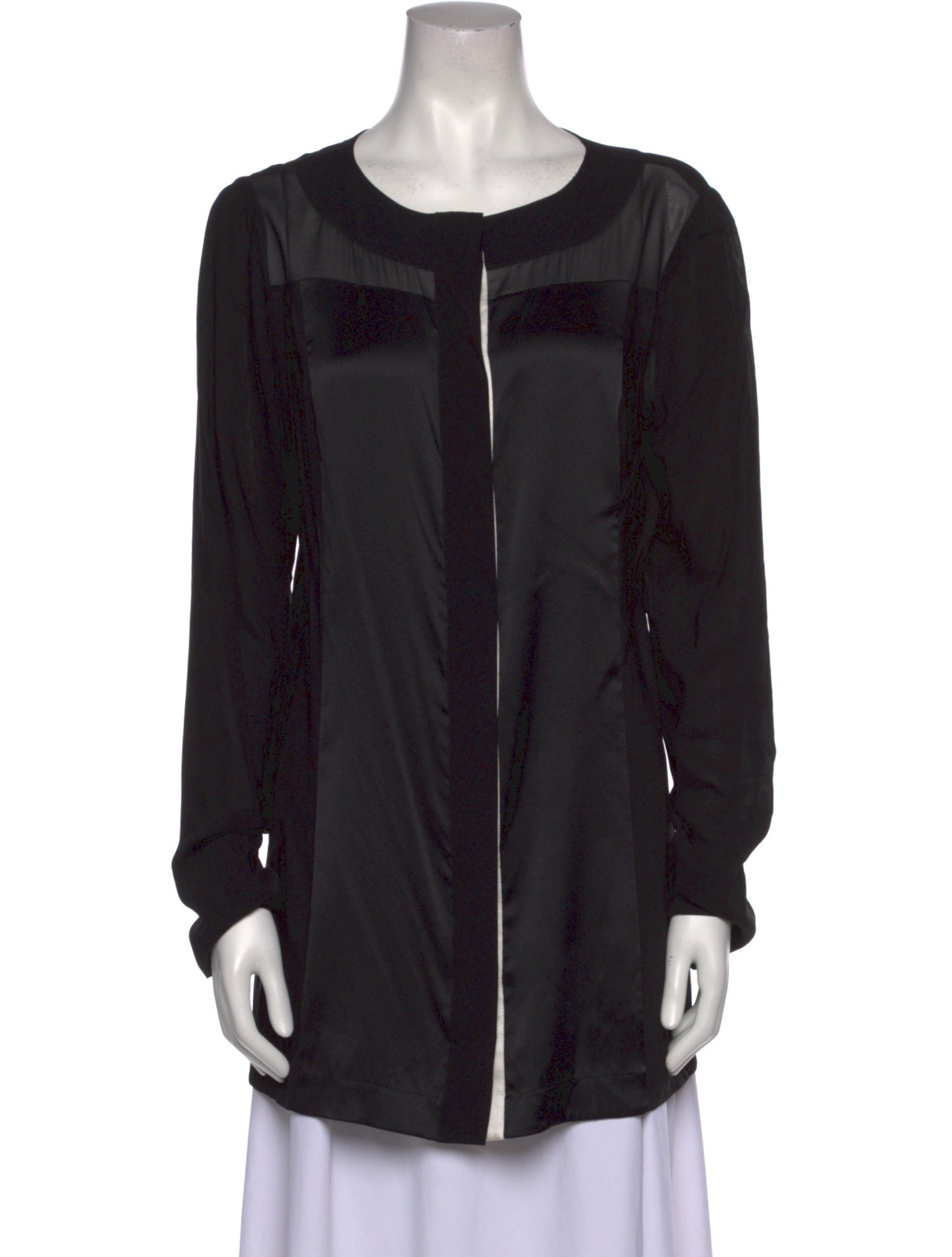 Donna Karan Silk Scoop Neck Tunic