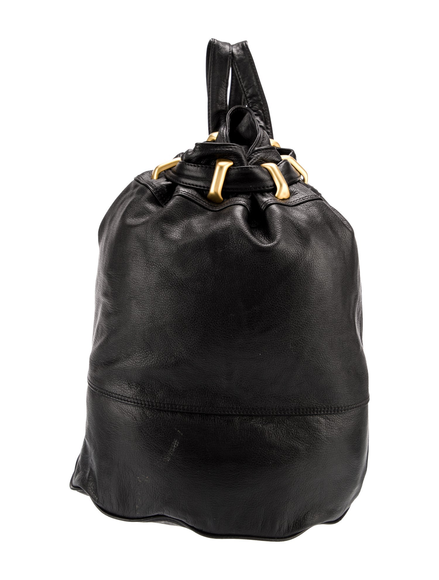 Donna Karan Leather Bucket Bag