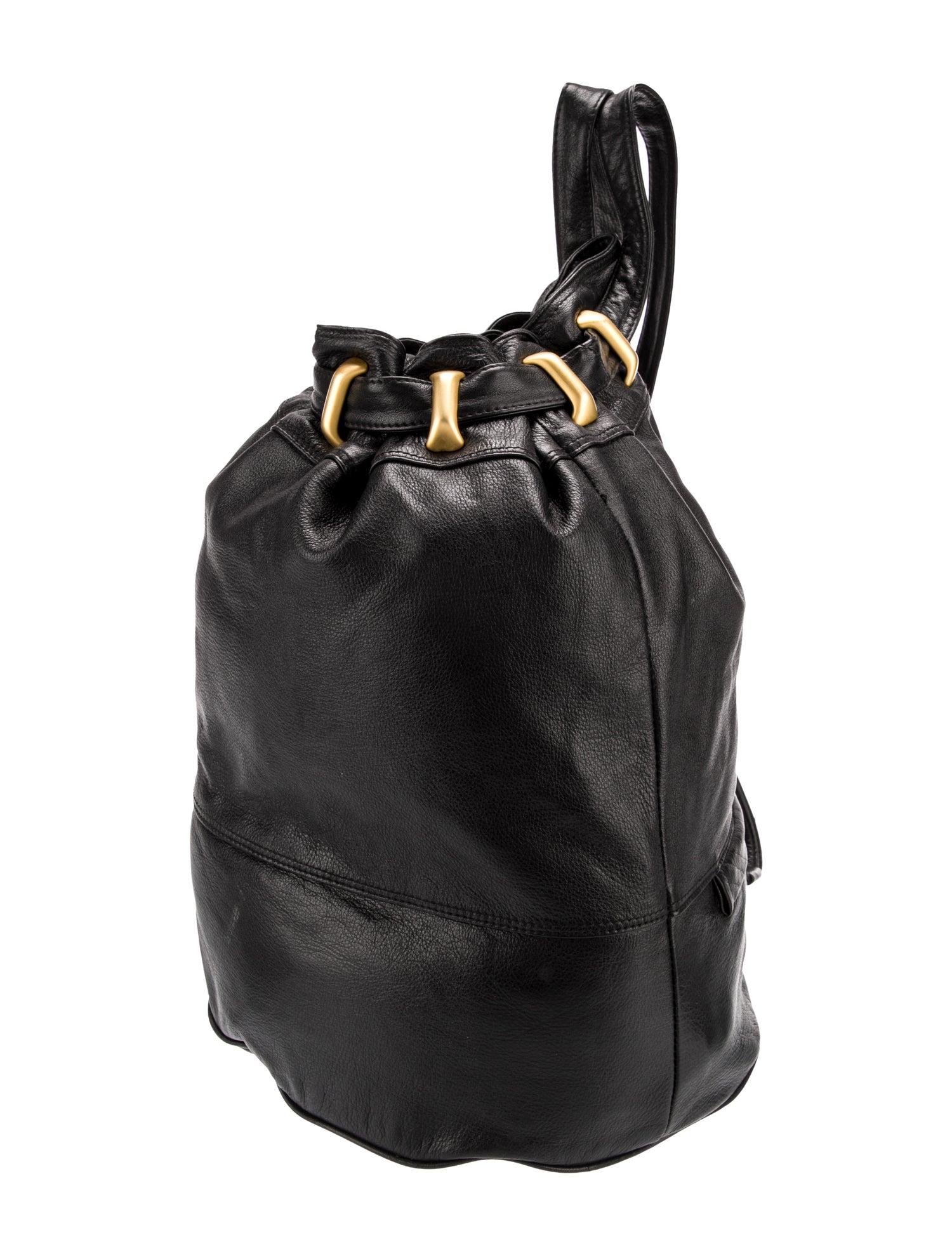 Donna Karan Leather Bucket Bag