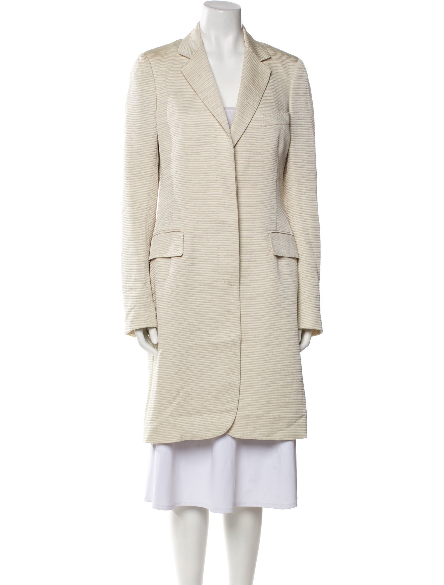 Donna Karan Plaid Print Coat