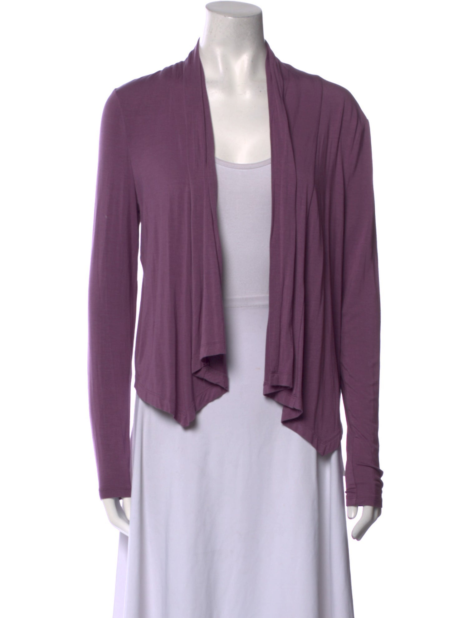 Donna Karan Open Front Long Sleeve Blouse