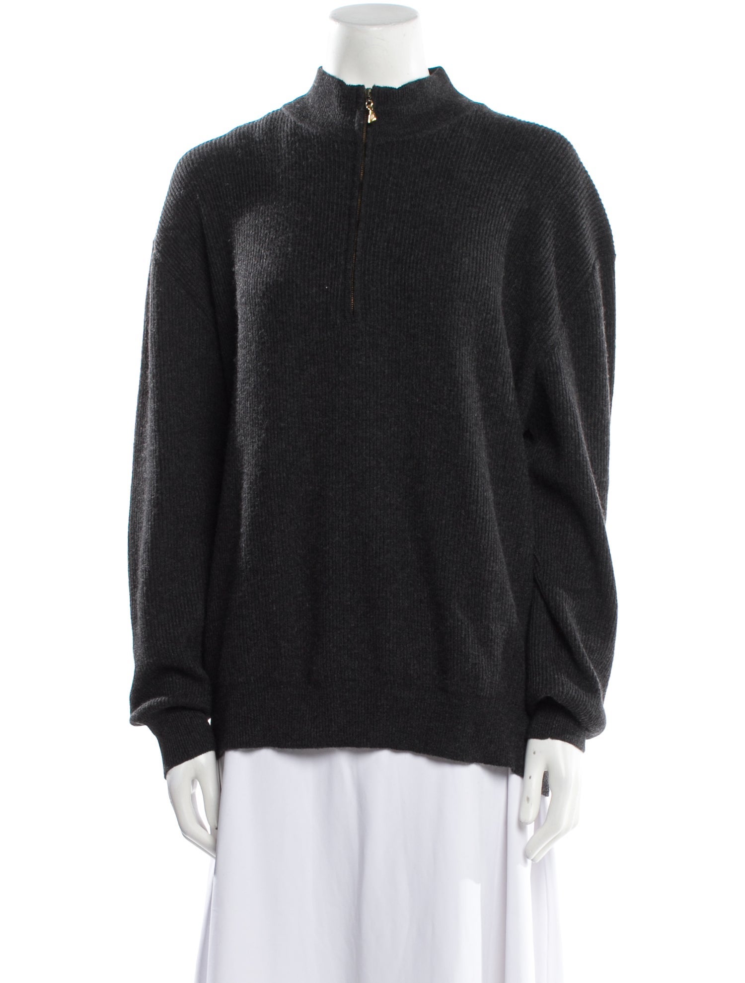 Donna Karan Cashmere Mock Neck Sweater