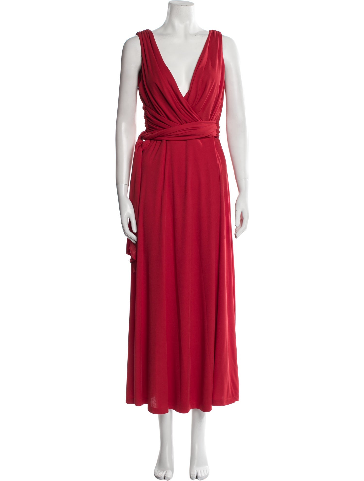 Donna Karan V-Neck Long Dress