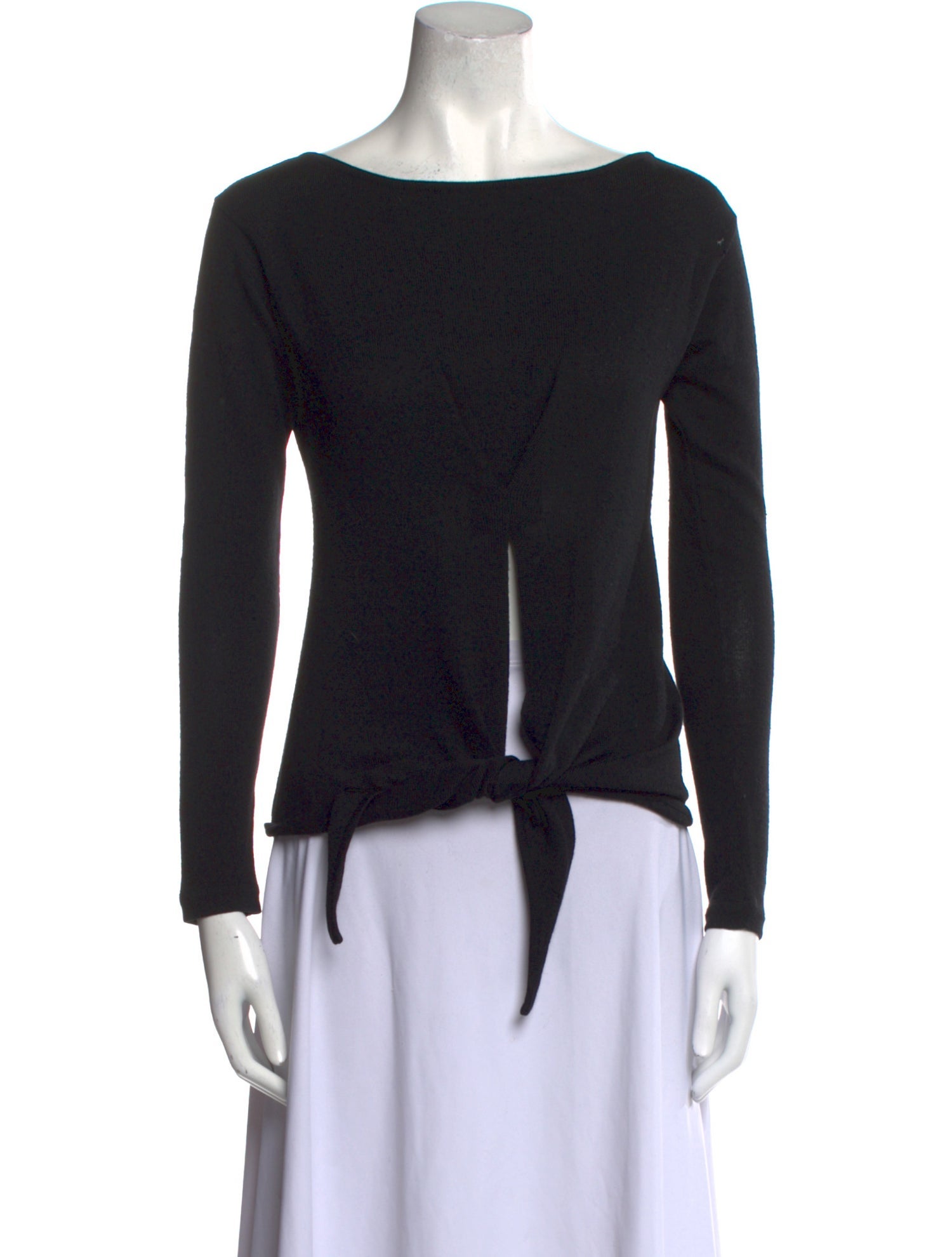 Donna Karan Wool Bateau Neckline Sweater