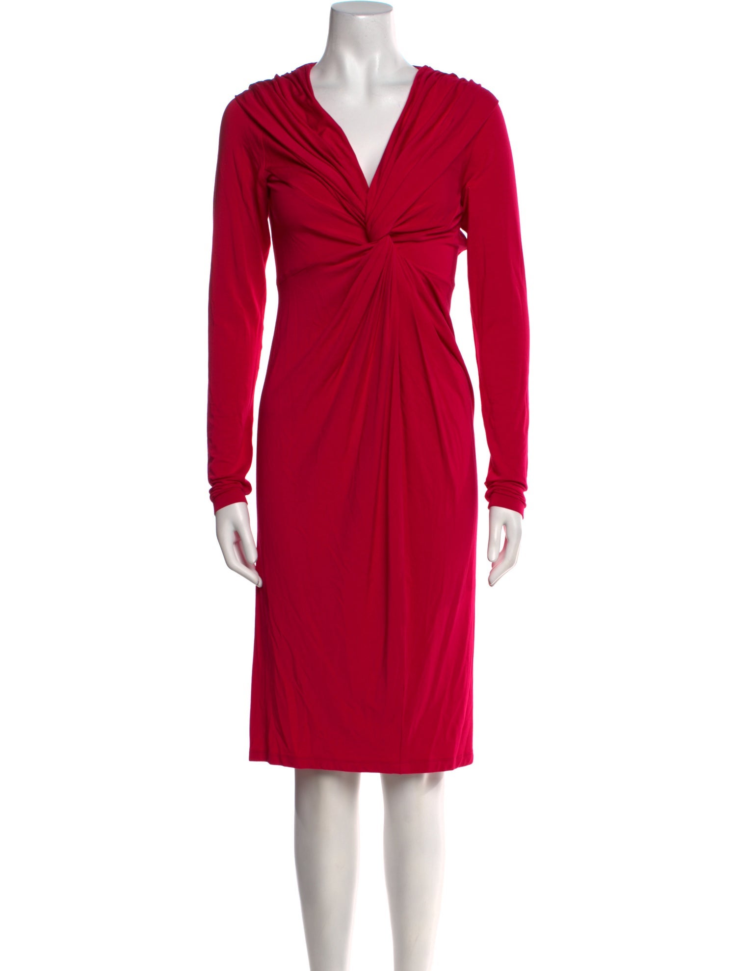Donna Karan V-Neck Knee-Length Dress