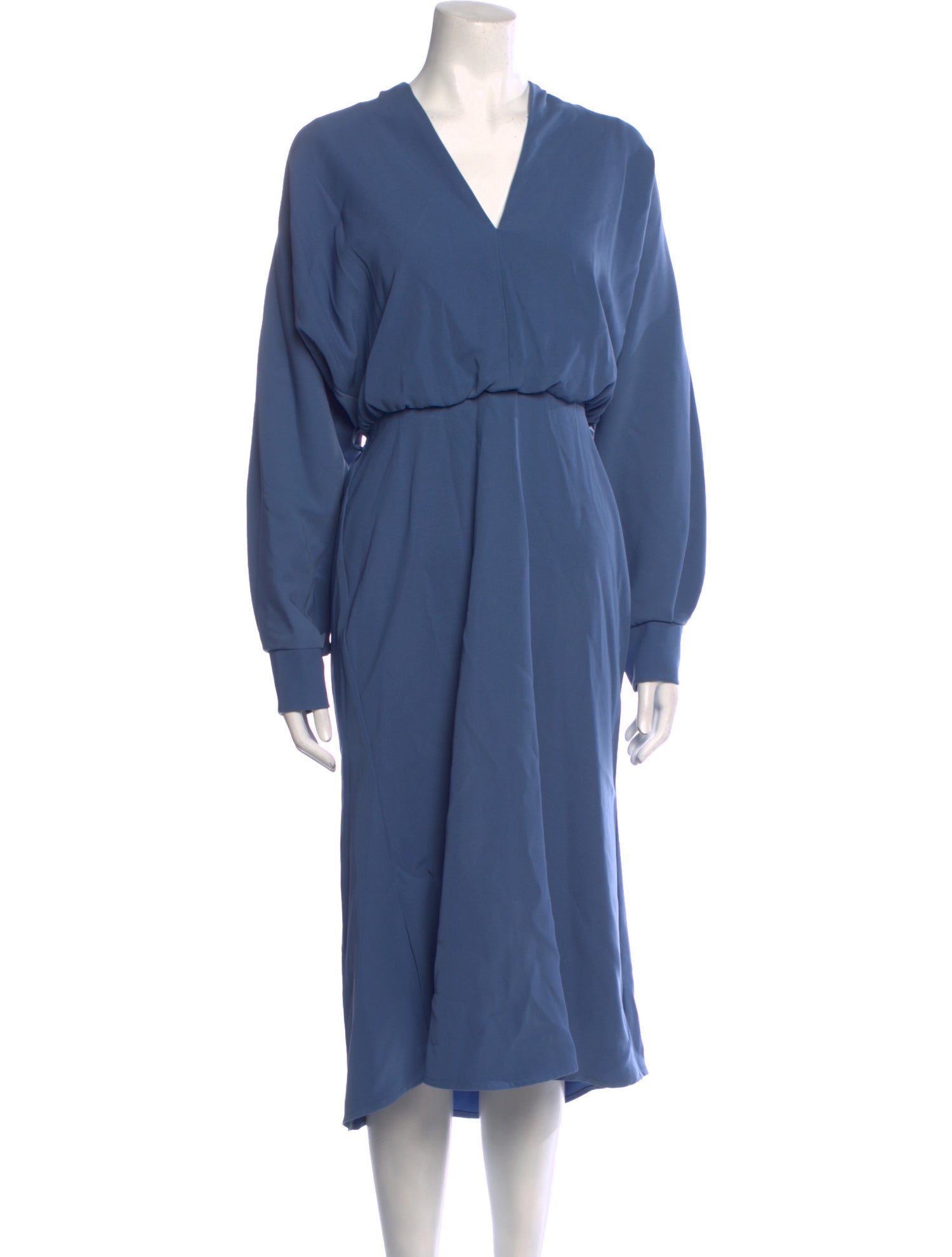 Donna Karan V-Neck Midi Length Dress