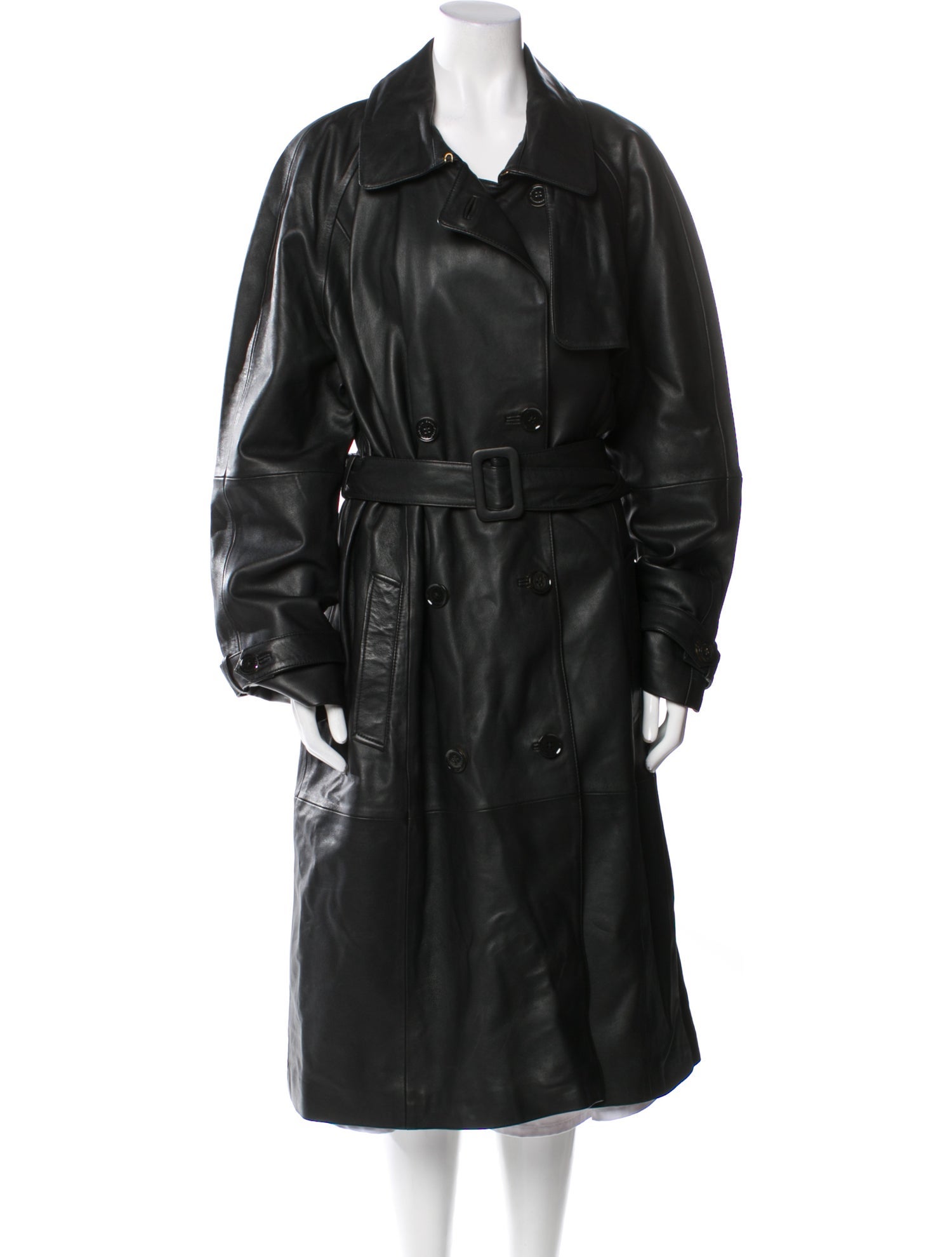 Donna Karan Leather Trench Coat
