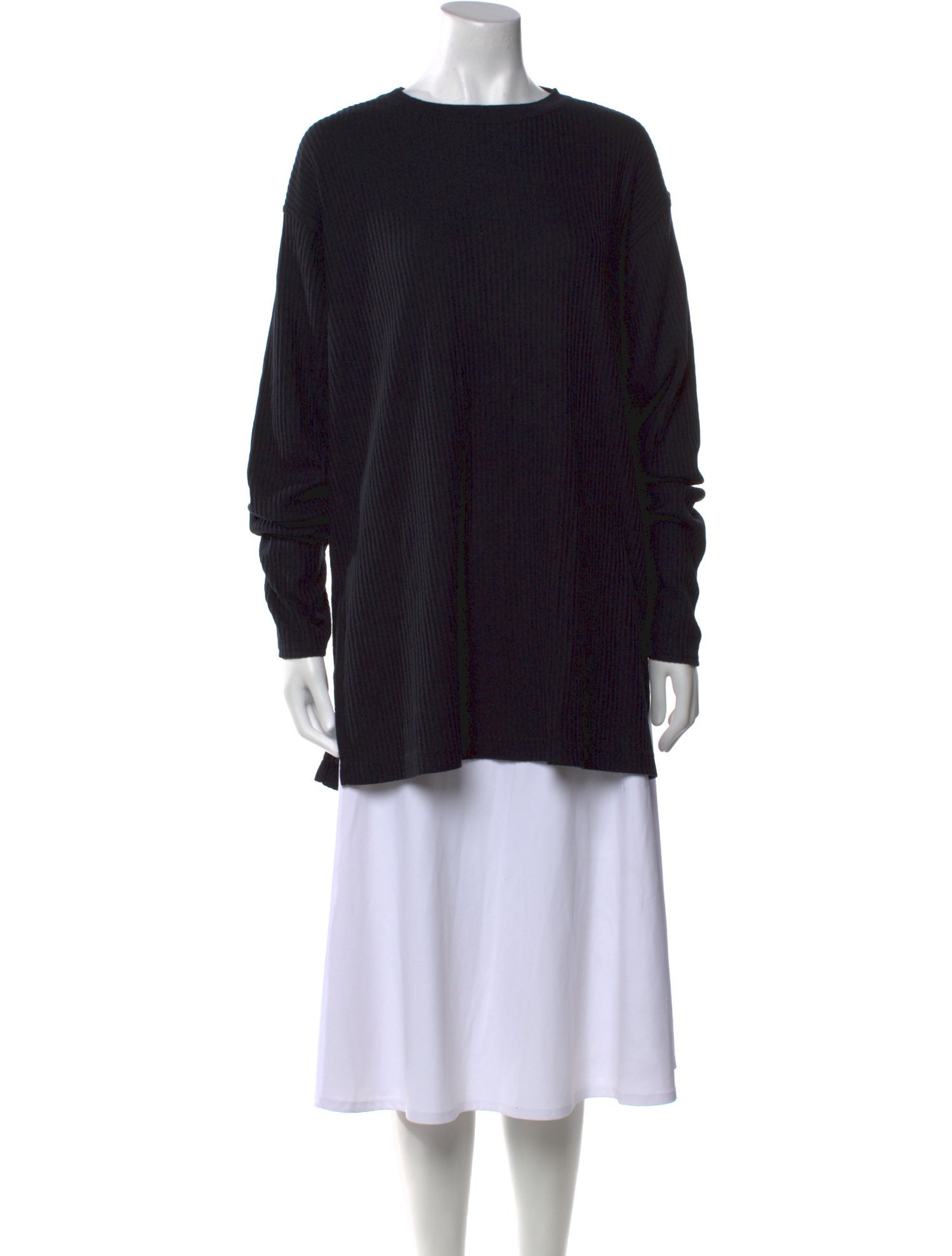 Donna Karan Bateau Neckline Long Sleeve Tunic