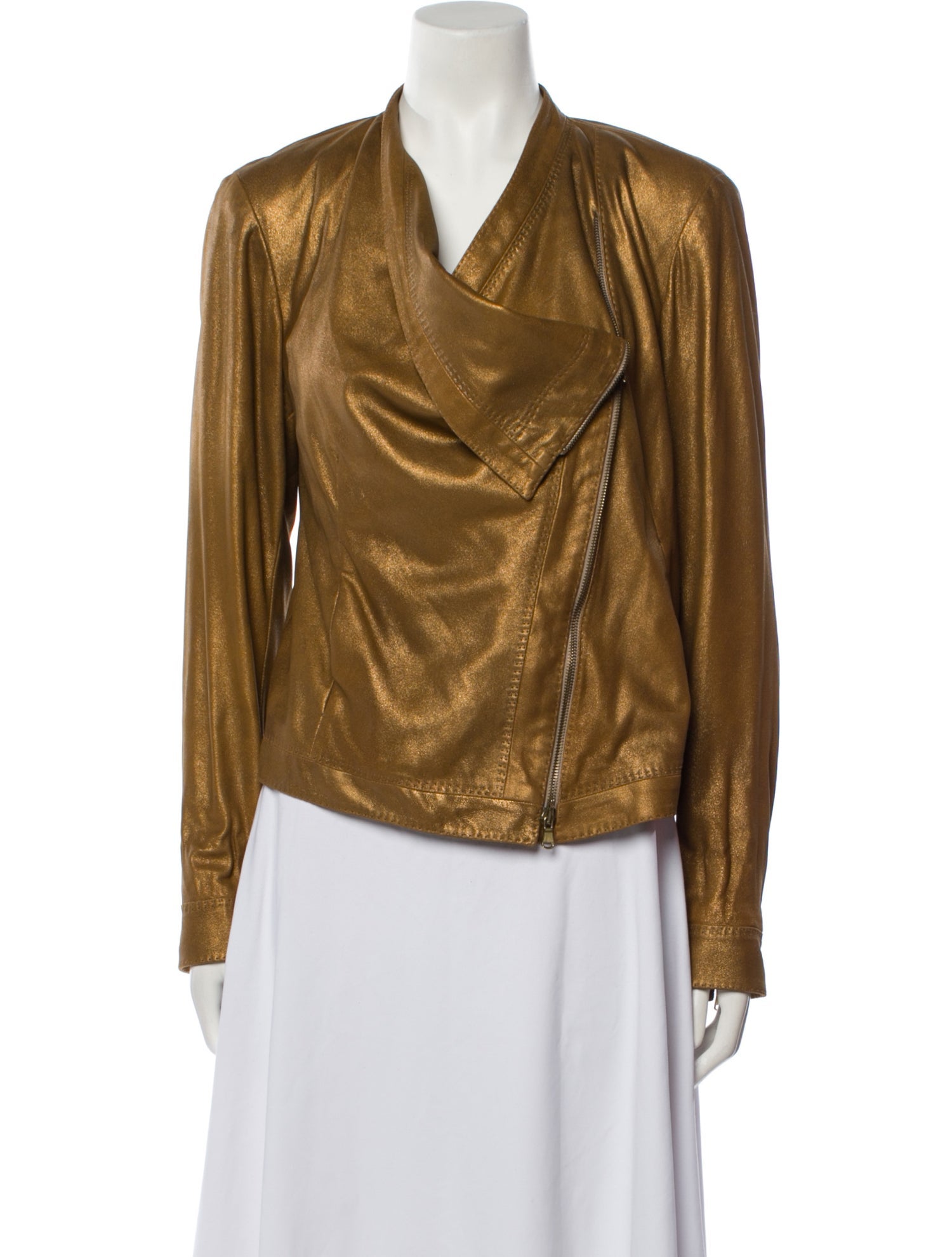 Donna Karan Leather Biker Jacket