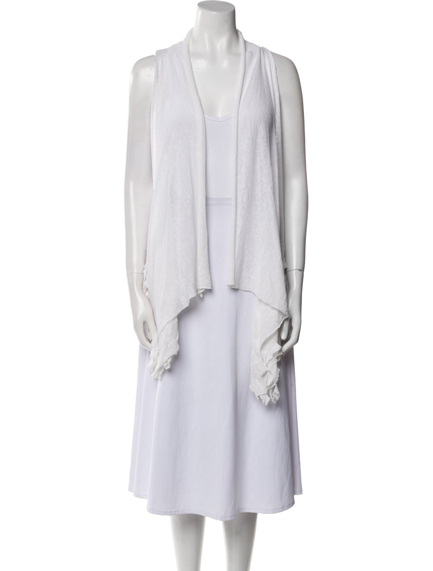 Donna Karan Linen Open Front Sweater