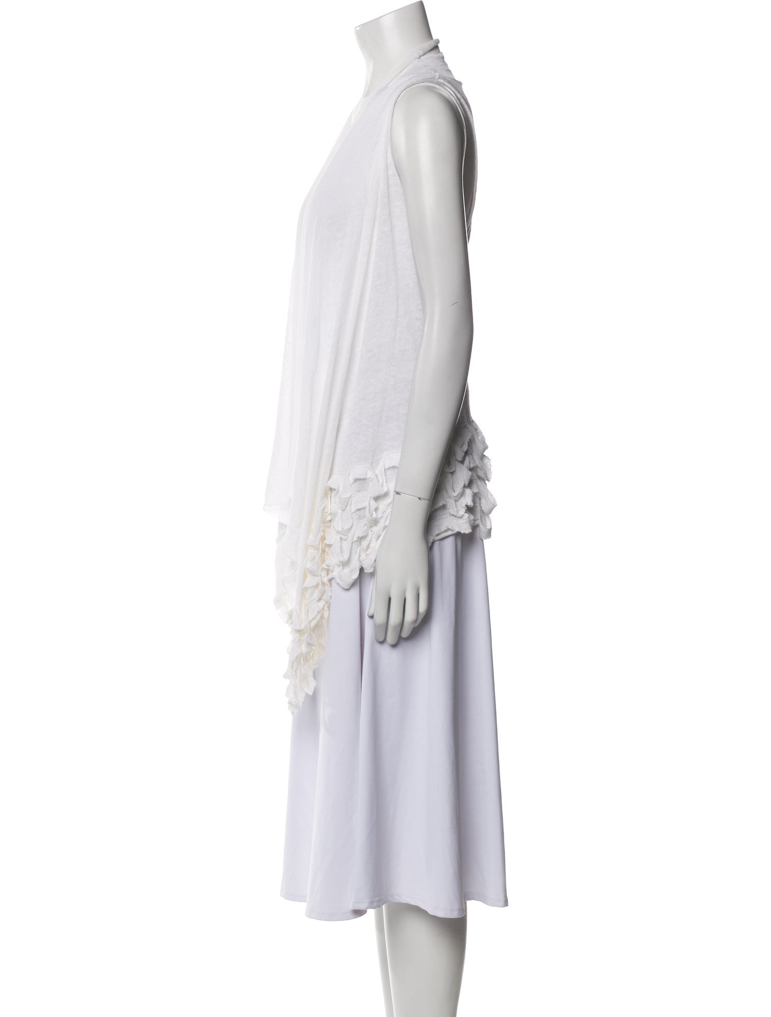 Donna Karan Linen Open Front Sweater