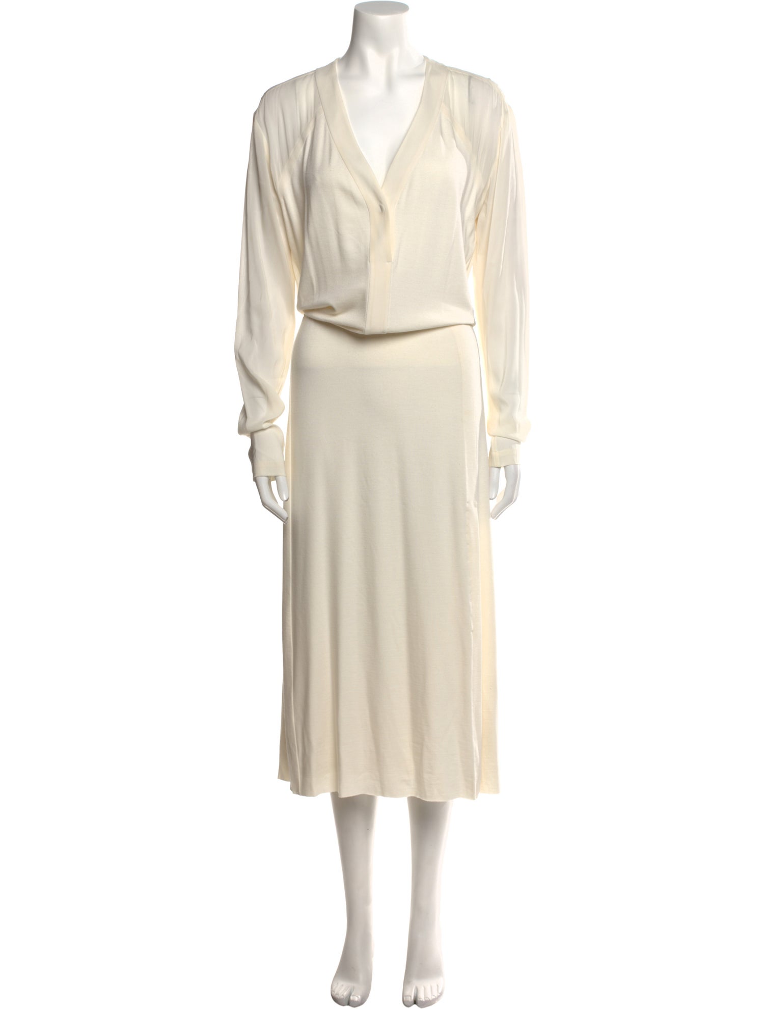 Donna Karan V-Neck Long Dress