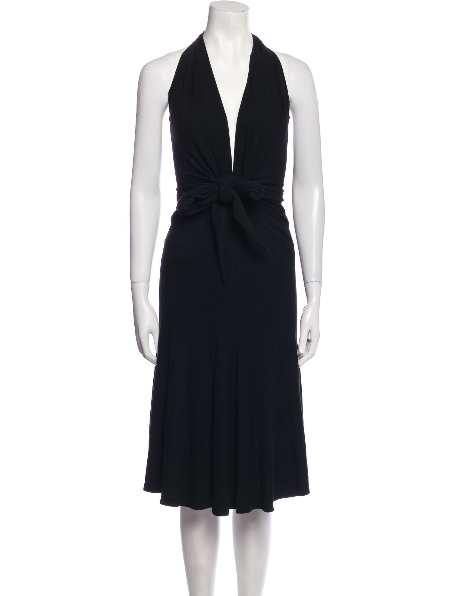 Donna Karan Halterneck Knee-Length Dress