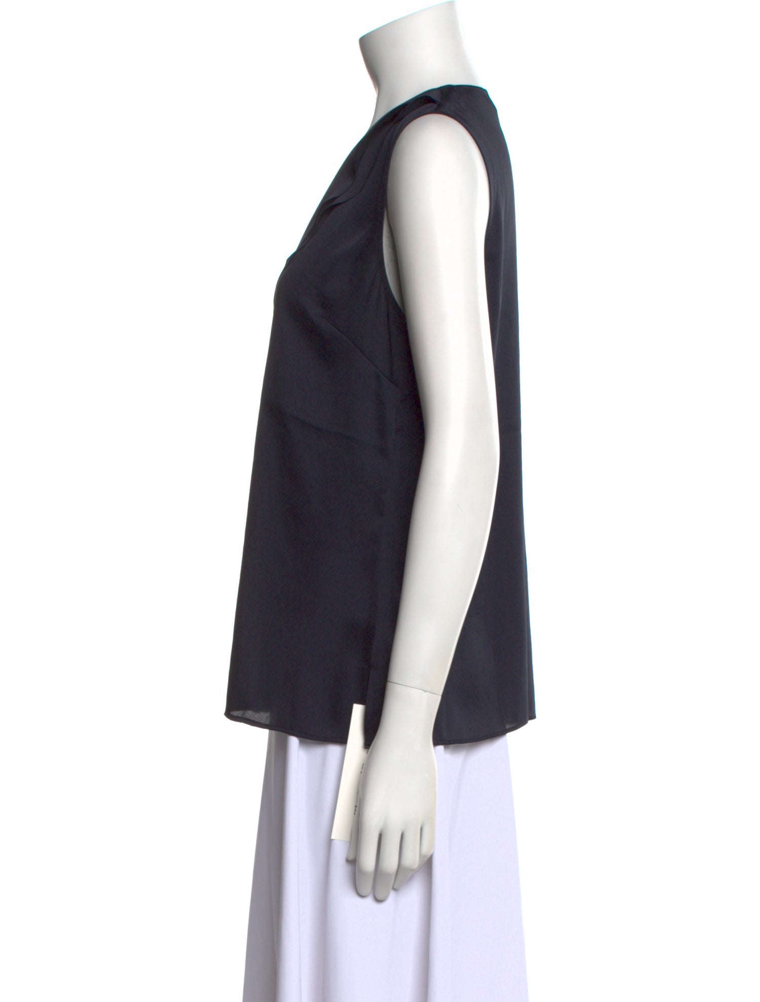 Donna Karan V-Neck Sleeveless Blouse
