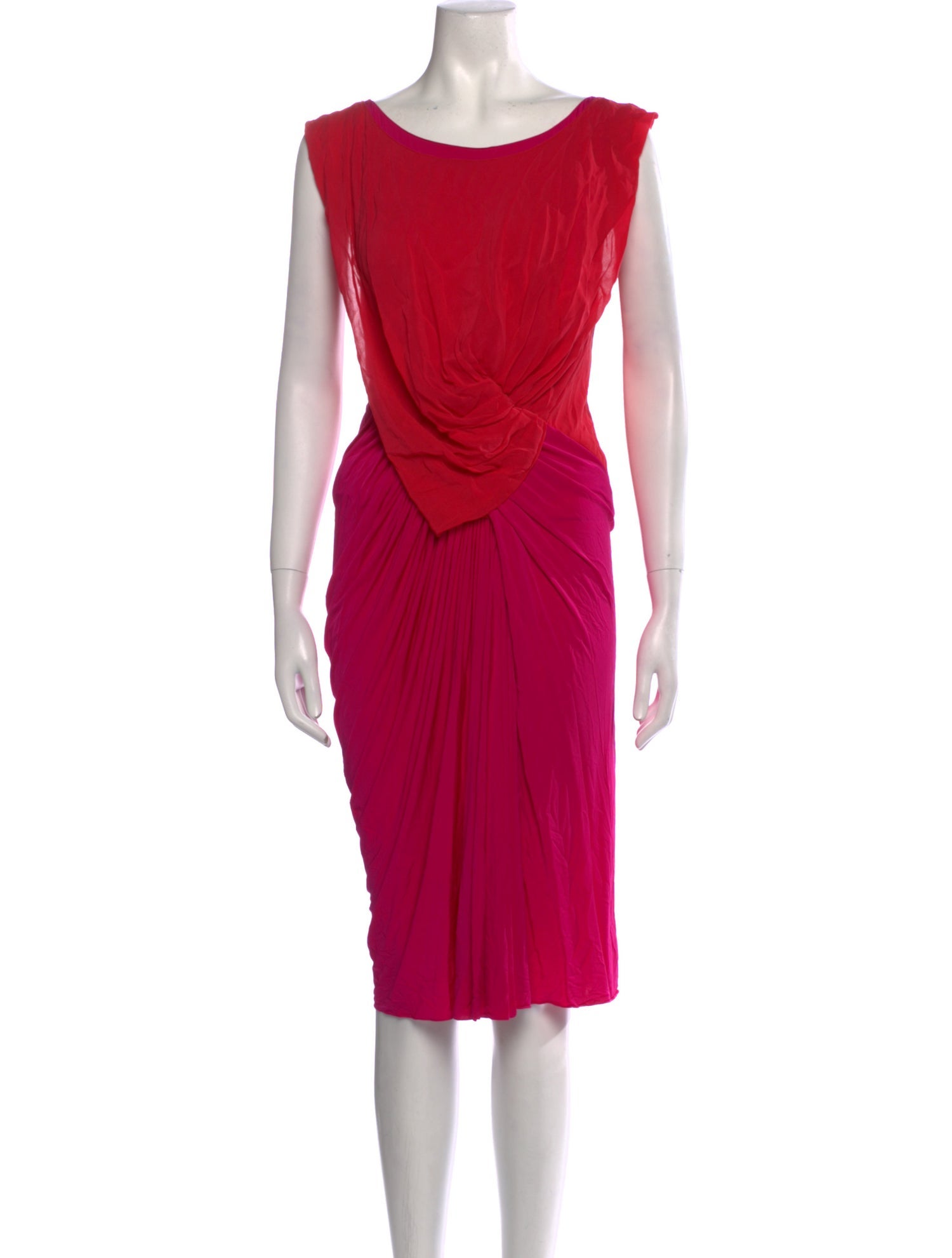 Donna Karan Silk Midi Length Dress
