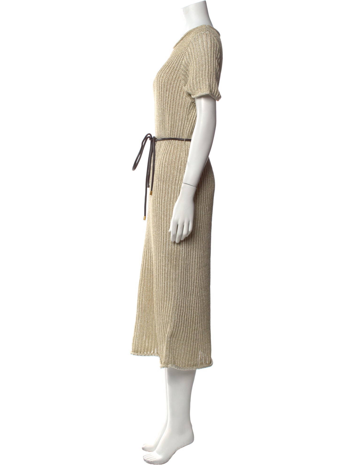 Donna Karan Crew Neck Midi Length Dress