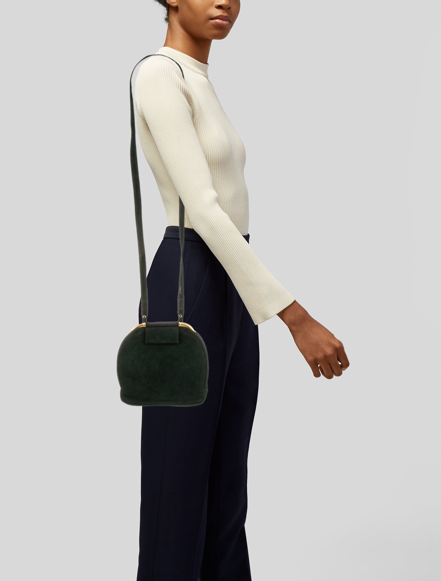 Donna Karan Suede Crossbody Bag