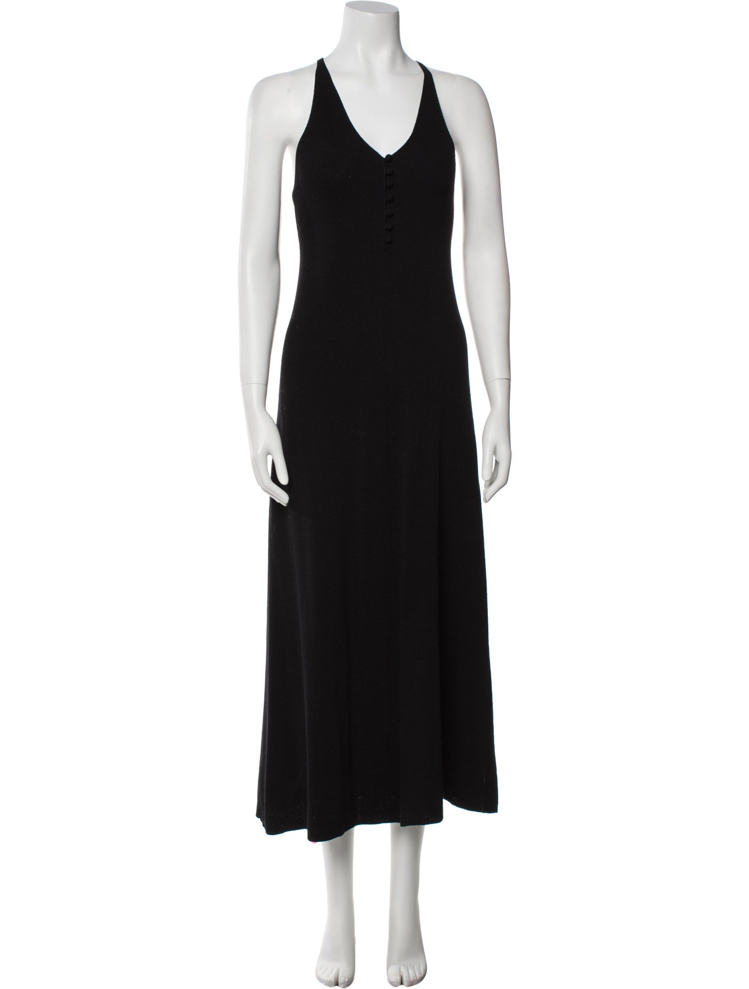 Donna Karan V-Neck Long Dress