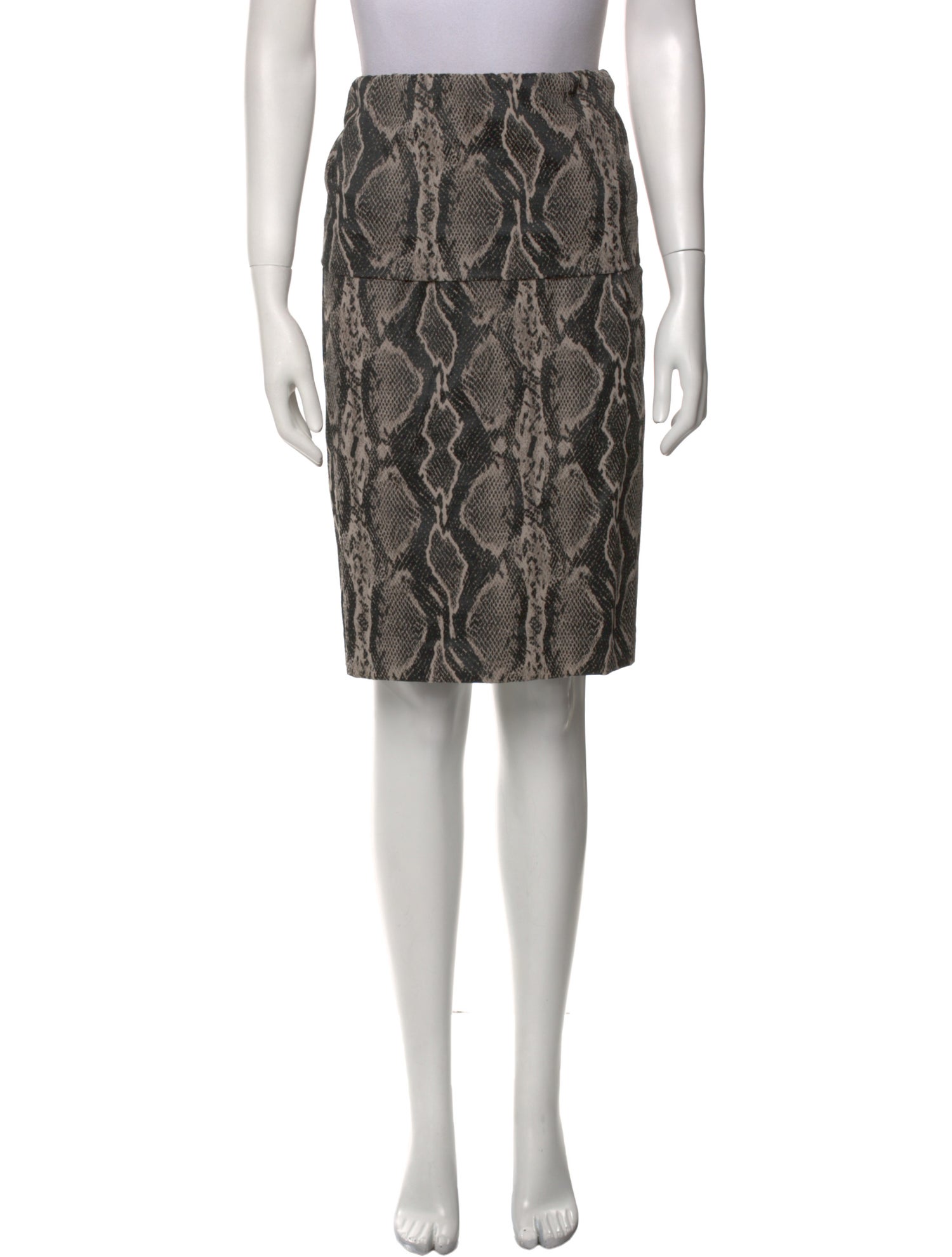 Donna Karan Animal Print Midi Length Skirt