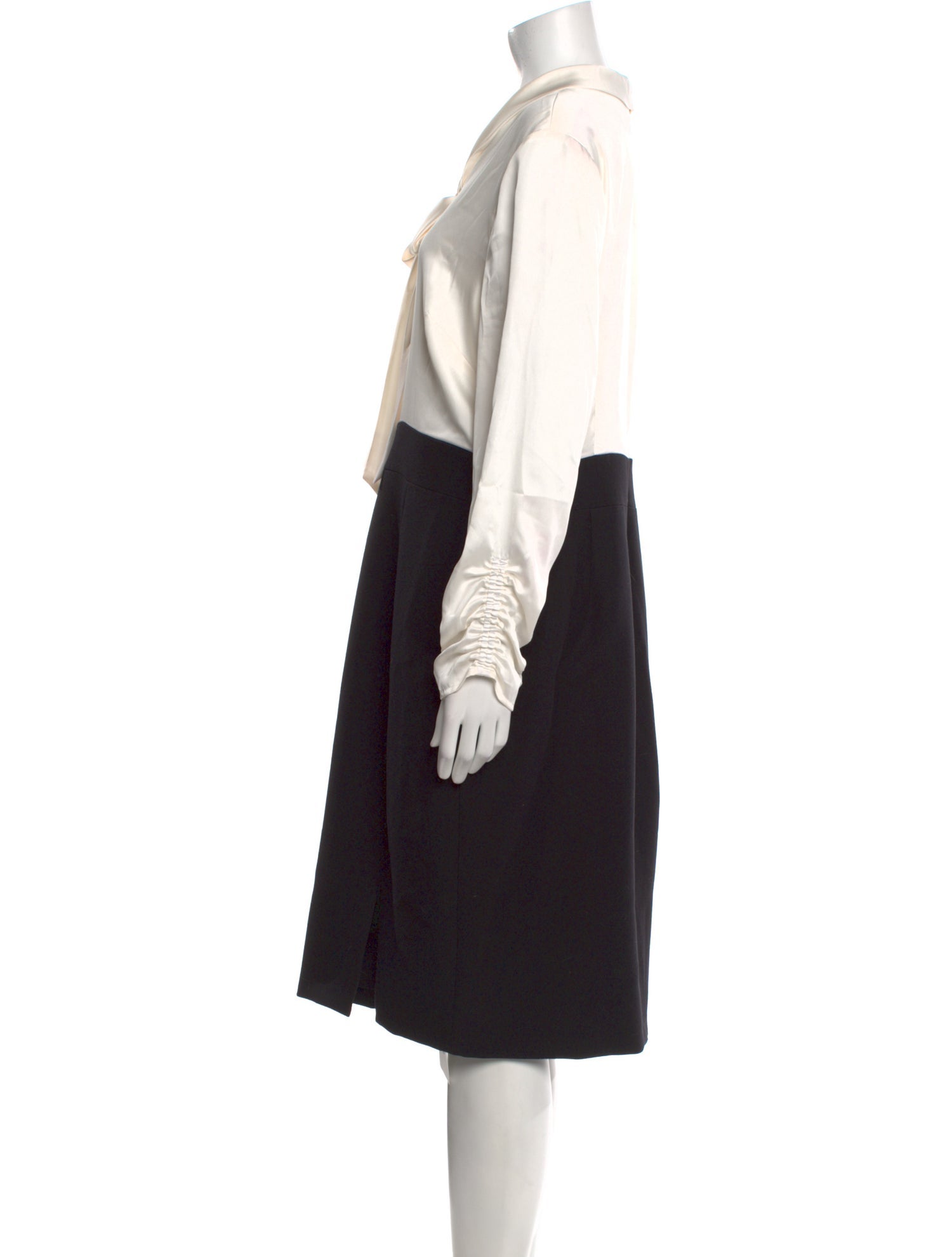 Donna Karan Colorblock Pattern Midi Length Dress