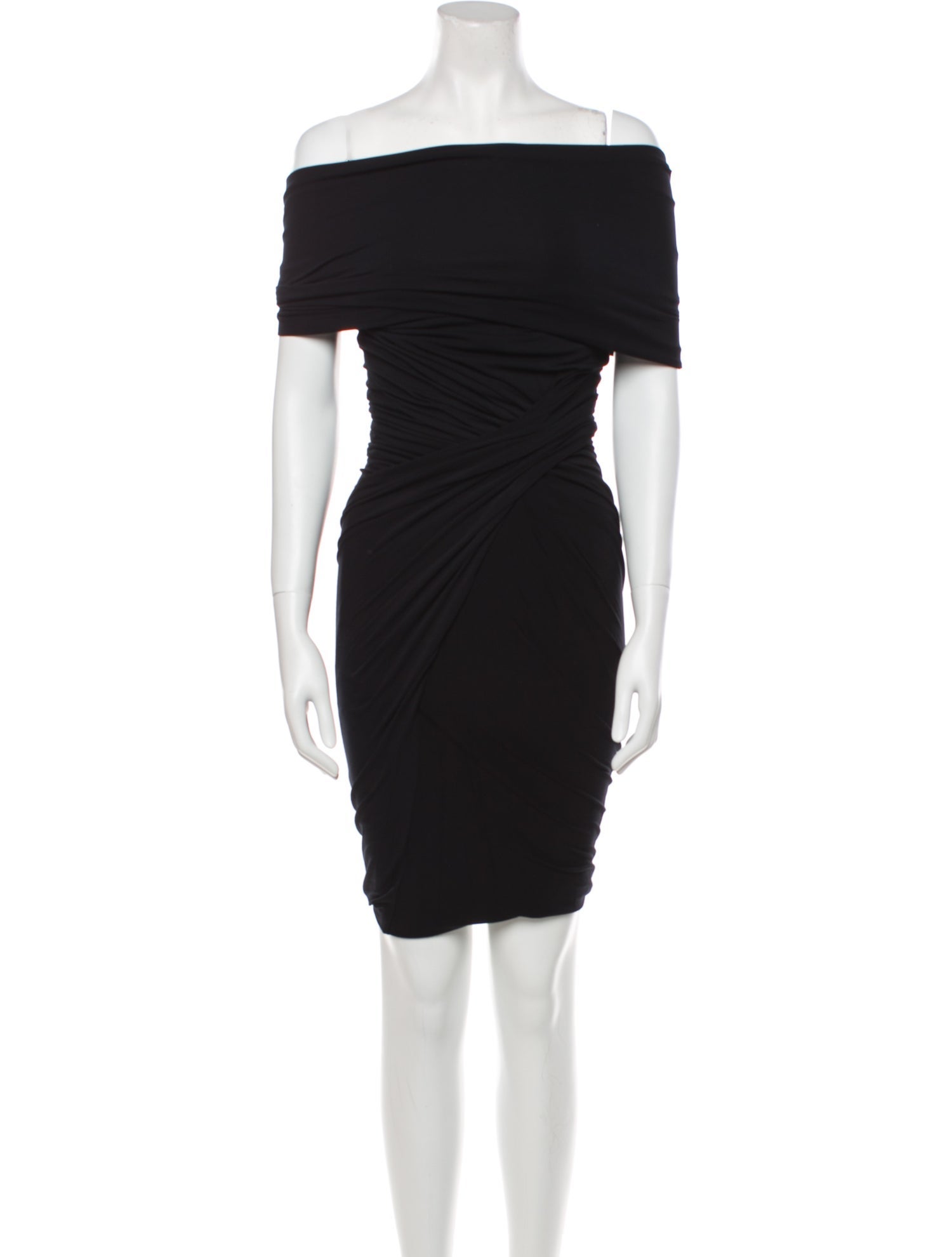 Donna Karan Off-The-Shoulder Knee-Length Dress