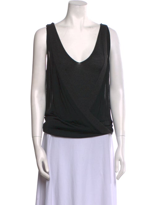 Donna Karan V-Neck Sleeveless Top