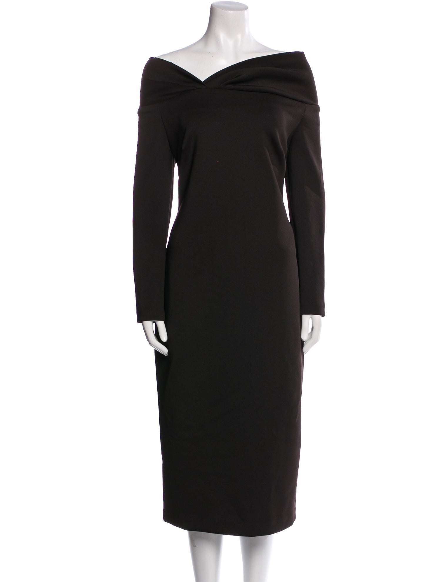 Donna Karan Cowl Neck Midi Length Dress