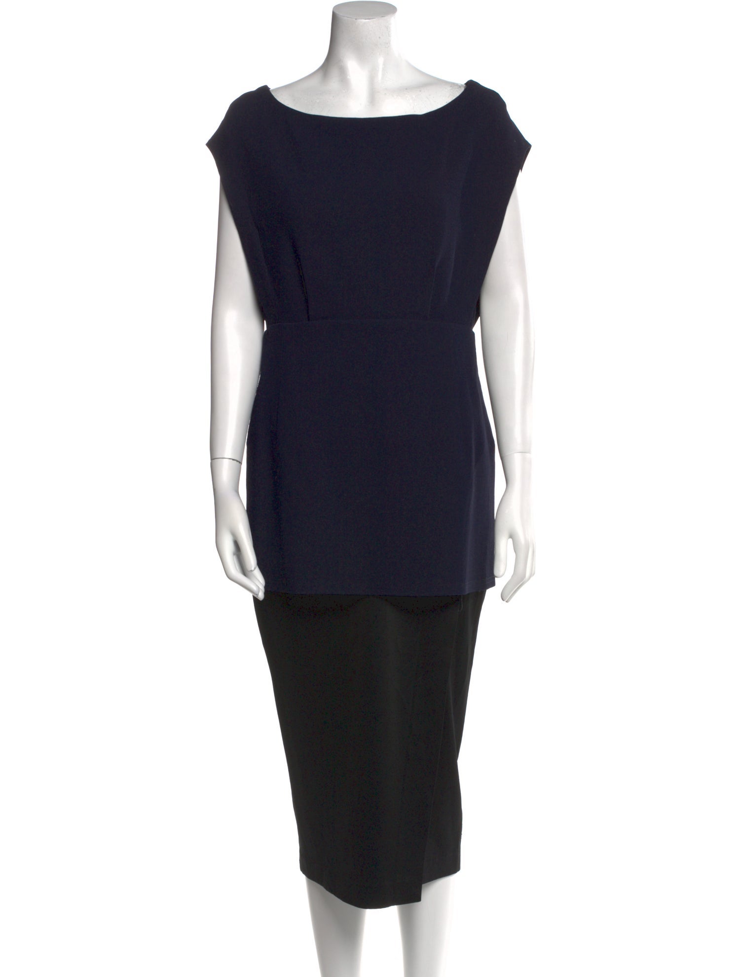 Donna Karan Wool Midi Length Dress