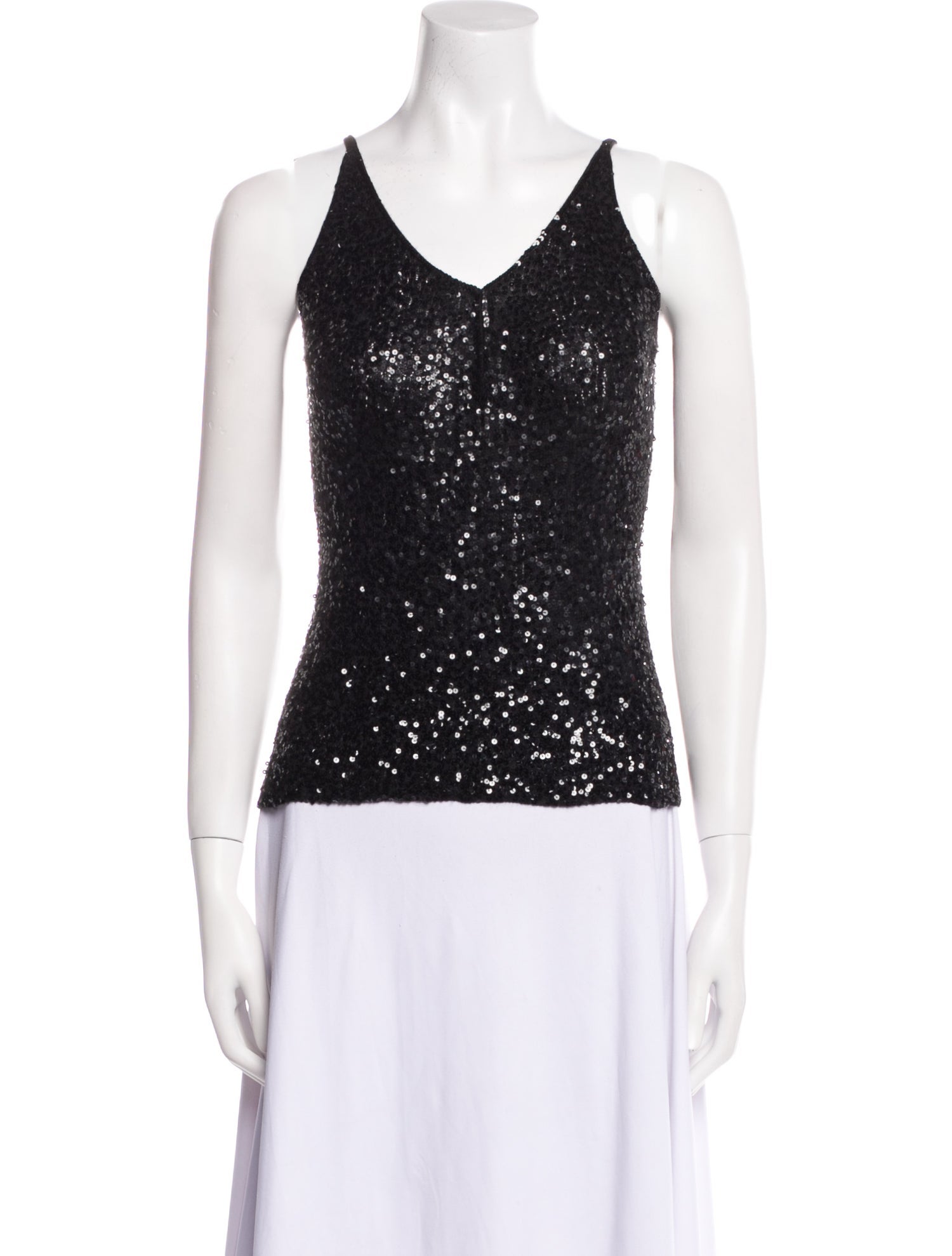 Donna Karan Cashmere V-Neck Top
