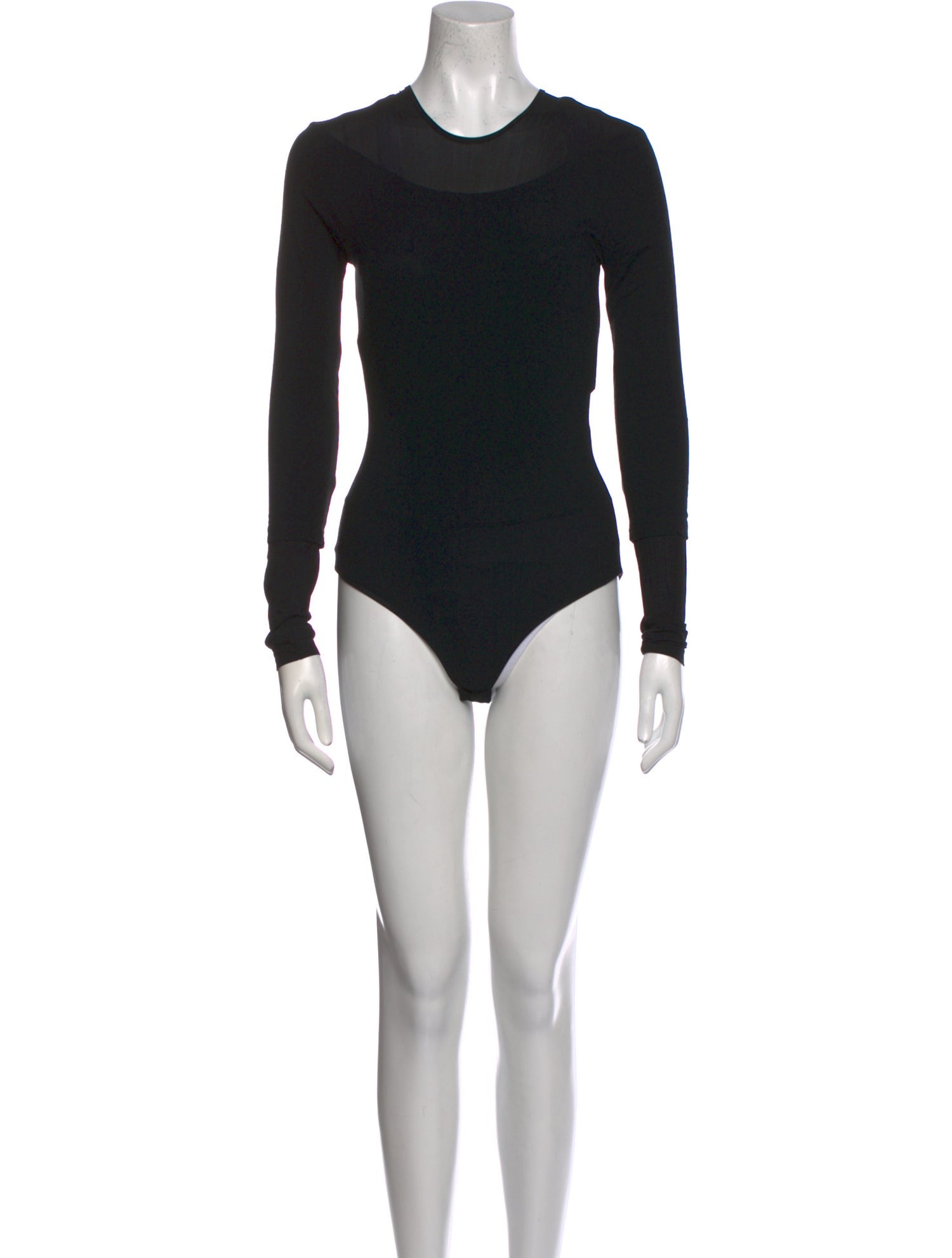 Donna Karan Crew Neck Long Sleeve Bodysuit